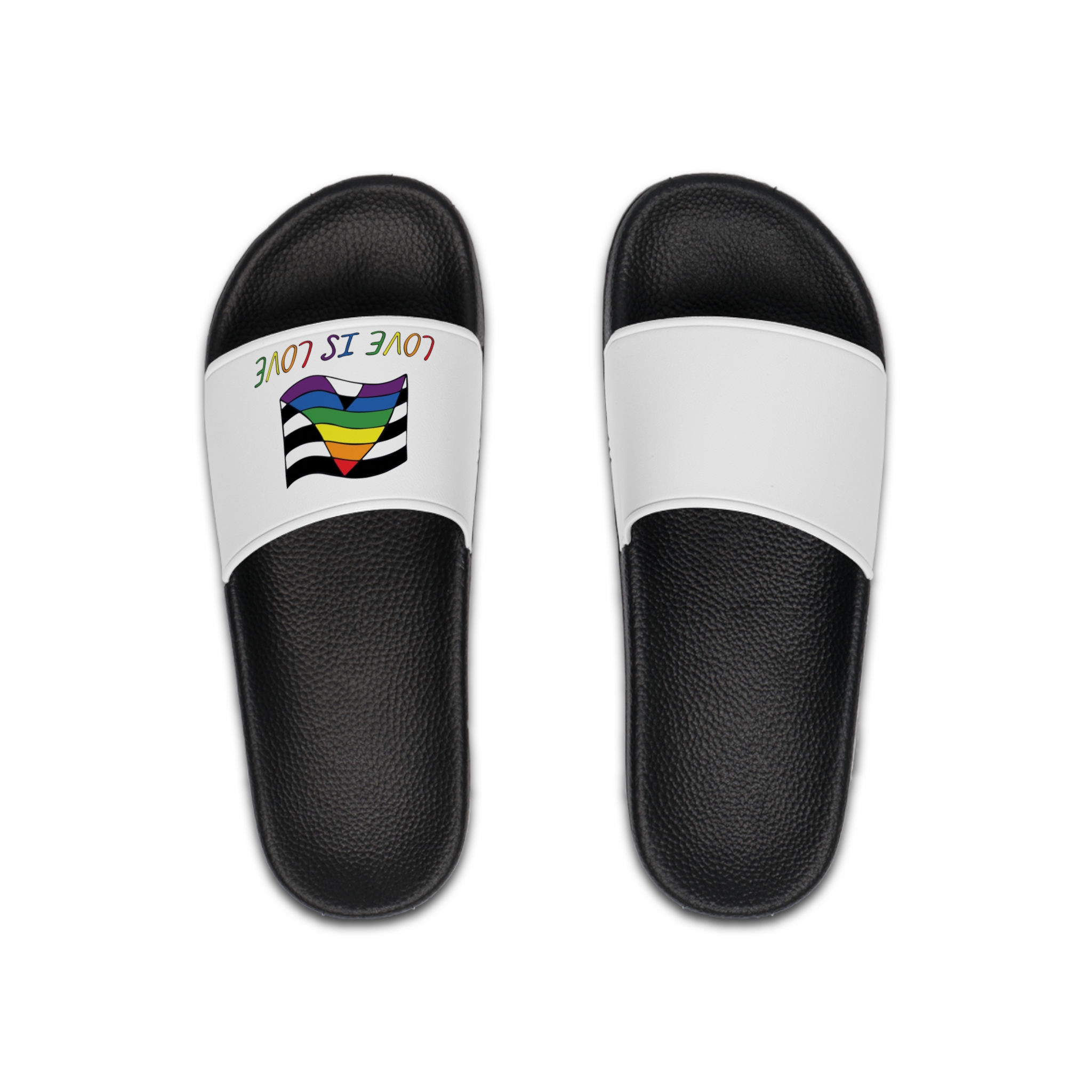 Colorful Straight Ally Pride Flag Happy Pride Day Lgbtq Community Pride Month Vector Hand Drawn Doodle Posters Stickers Logo Cards Mens Slide Sandals