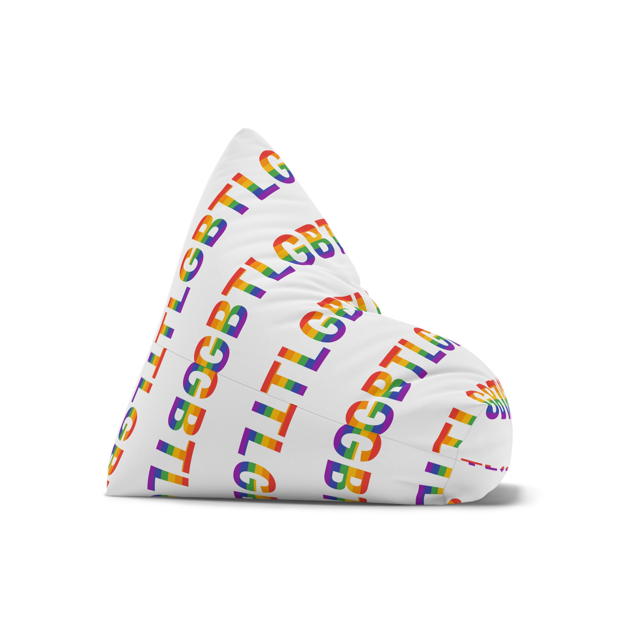 Lgbt Rainbow Colors Lgbt Logo Bean Bag Chair Cover - Image 7