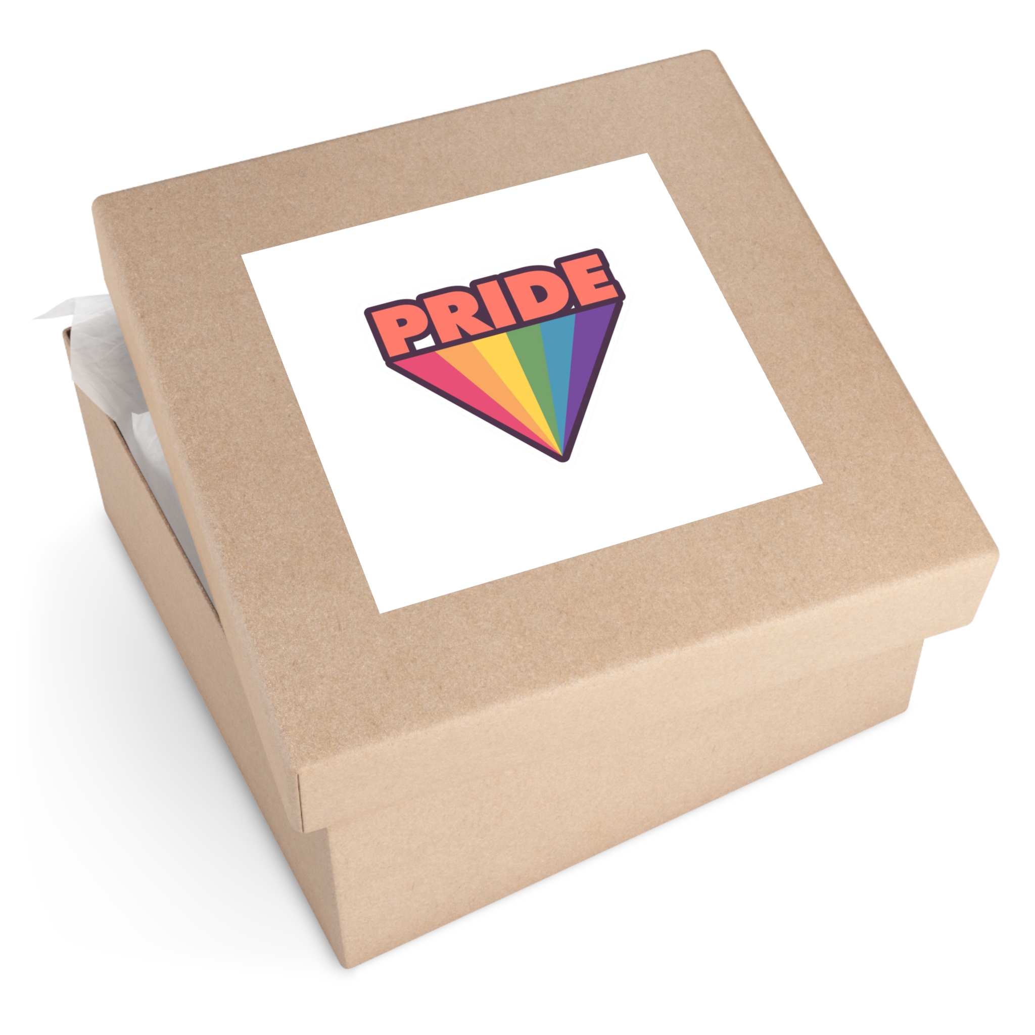 Pride With Rainbow1 Laminate Stickers Square - Image 51