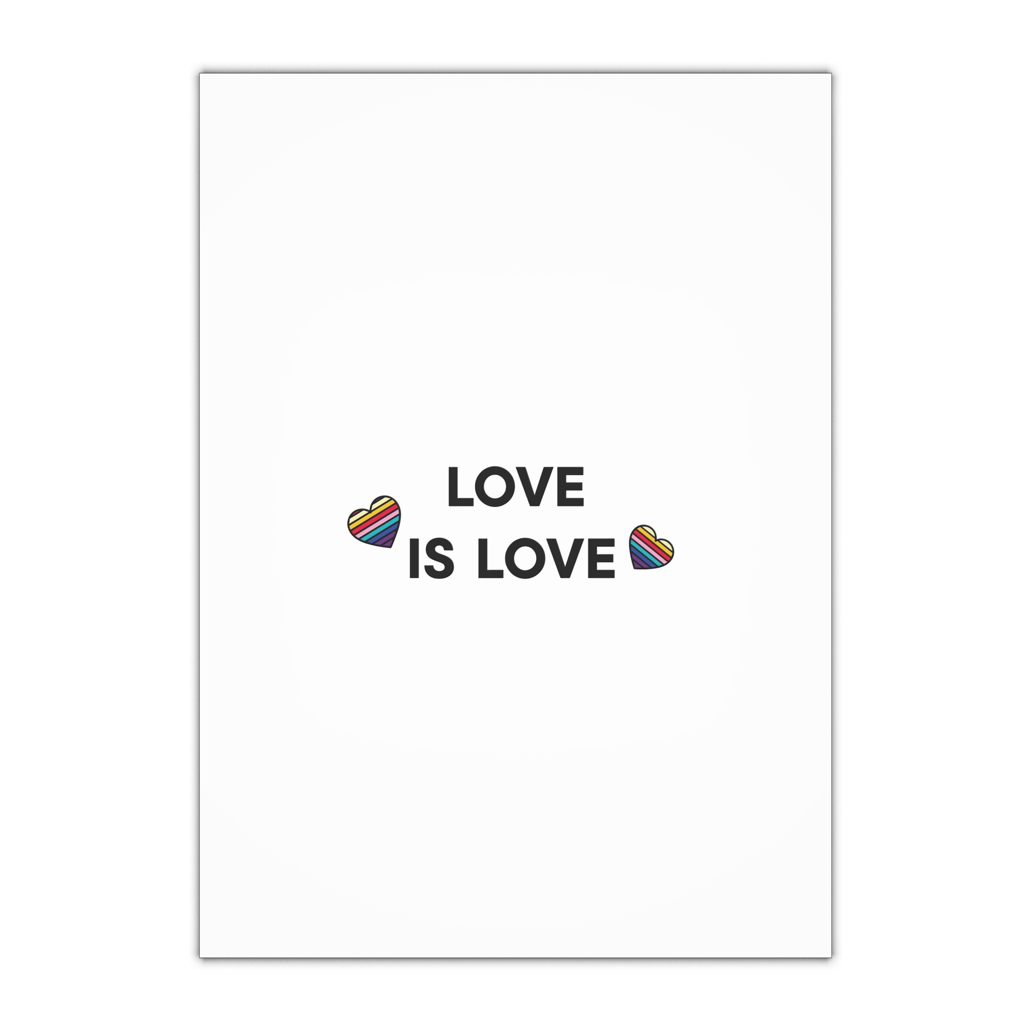 Love Is Love With Rainbow Hearts Gift Wrapping Paper Sheets 1pc