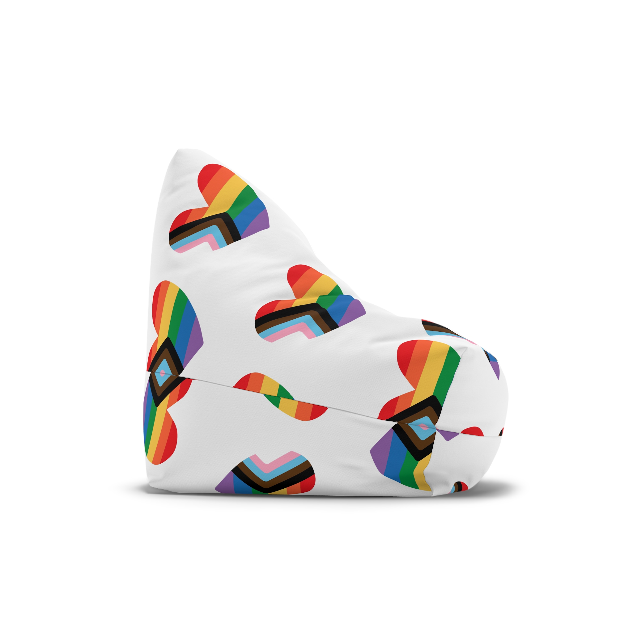 Vector Lgbt Lgbtqia New Flag Rainbow Heart(1) Bean Bag Chair Cover - Image 3