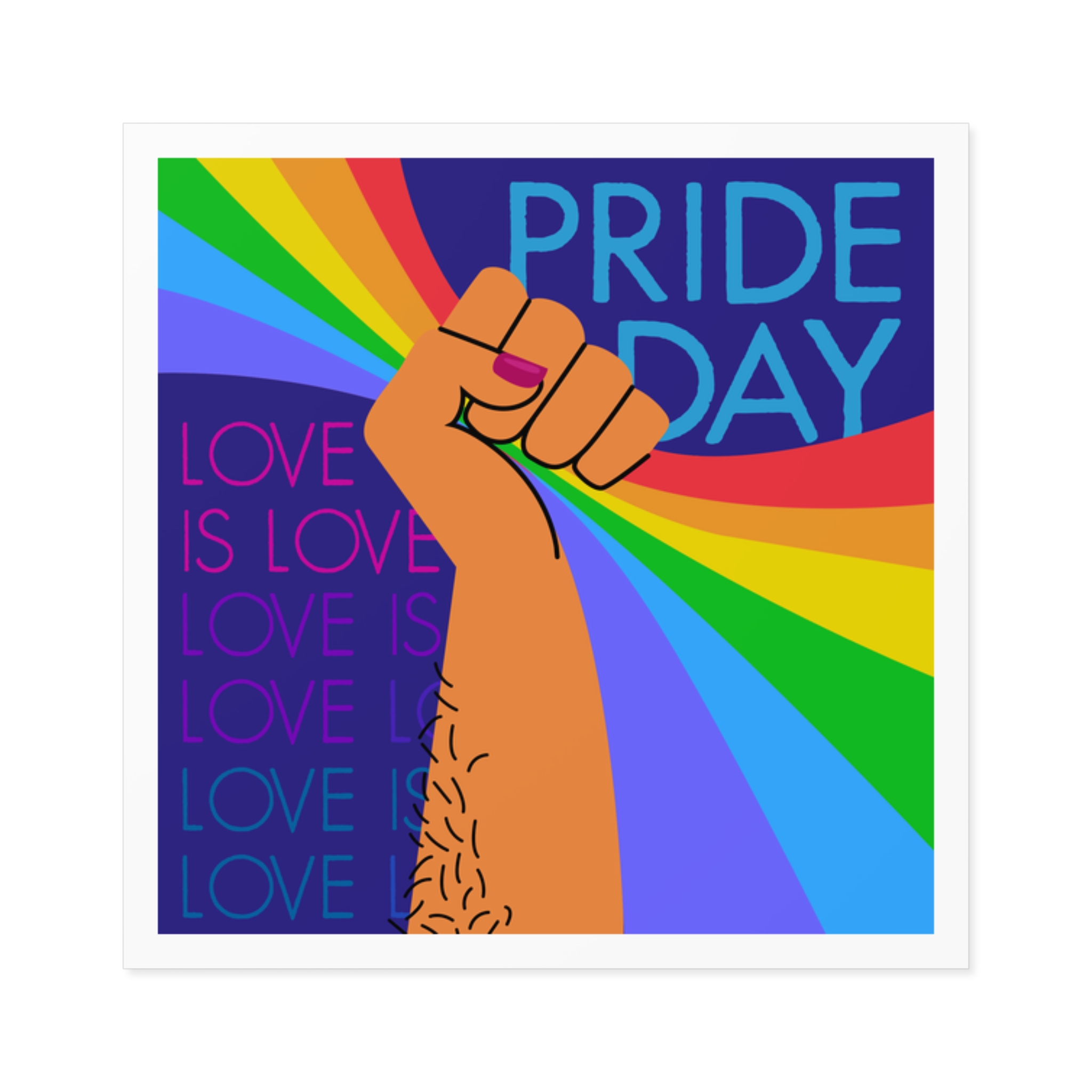 Pride Day Concept(1) Laminate Stickers Square - Image 13