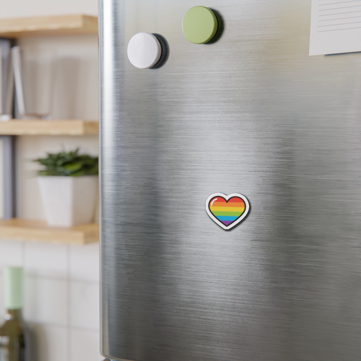 Lgbtq Pride Rainbow Heart Icon Die Cut Magnets - Image 3