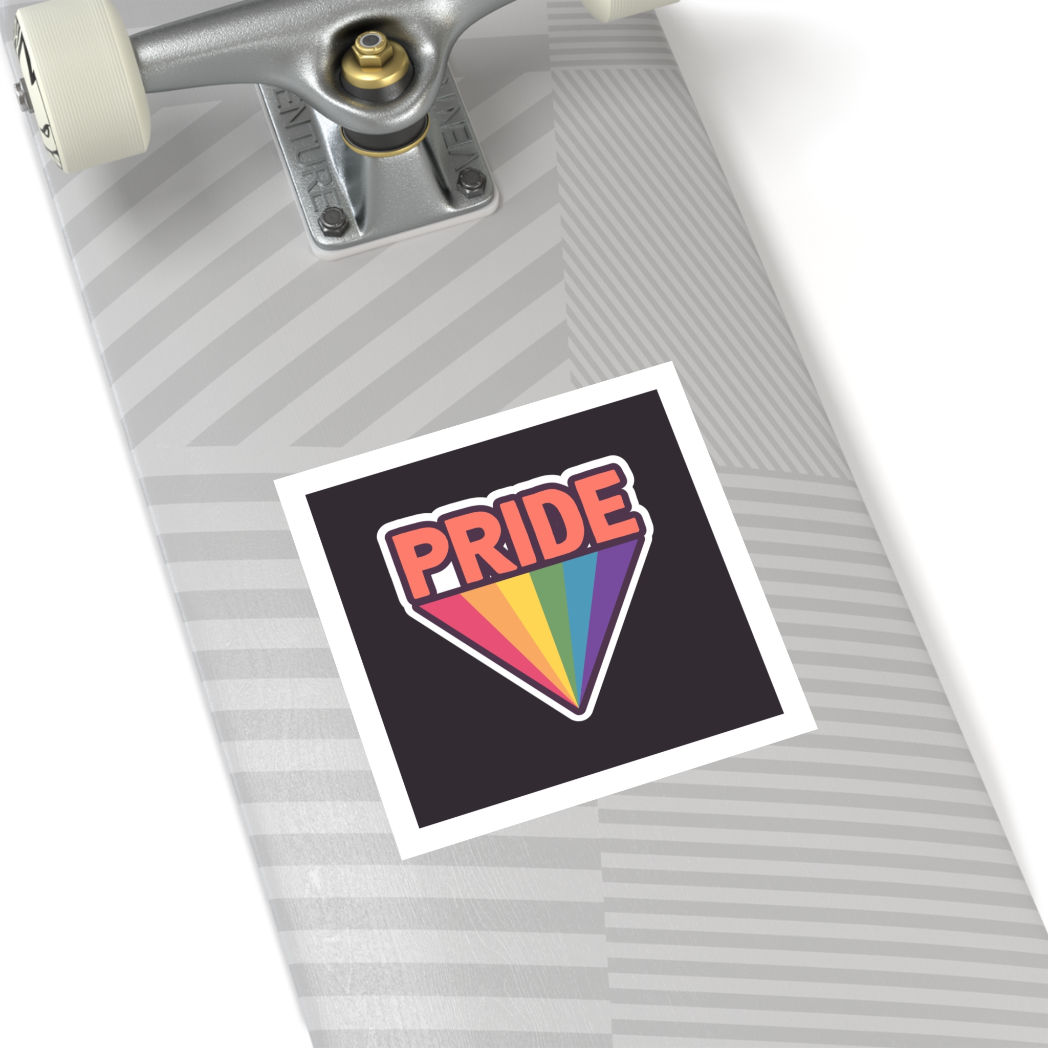 Pride With Rainbow Laminate Stickers Square - Image 36