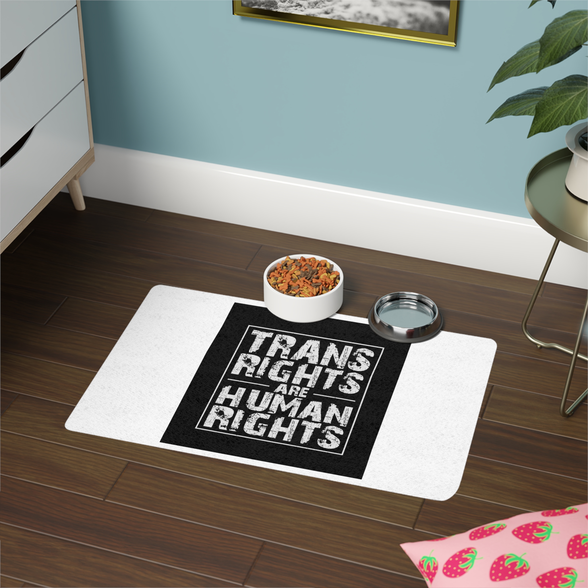 Feminism Tshirt Design Feminist Shirt Pet Food Mat 12x18 - Image 4