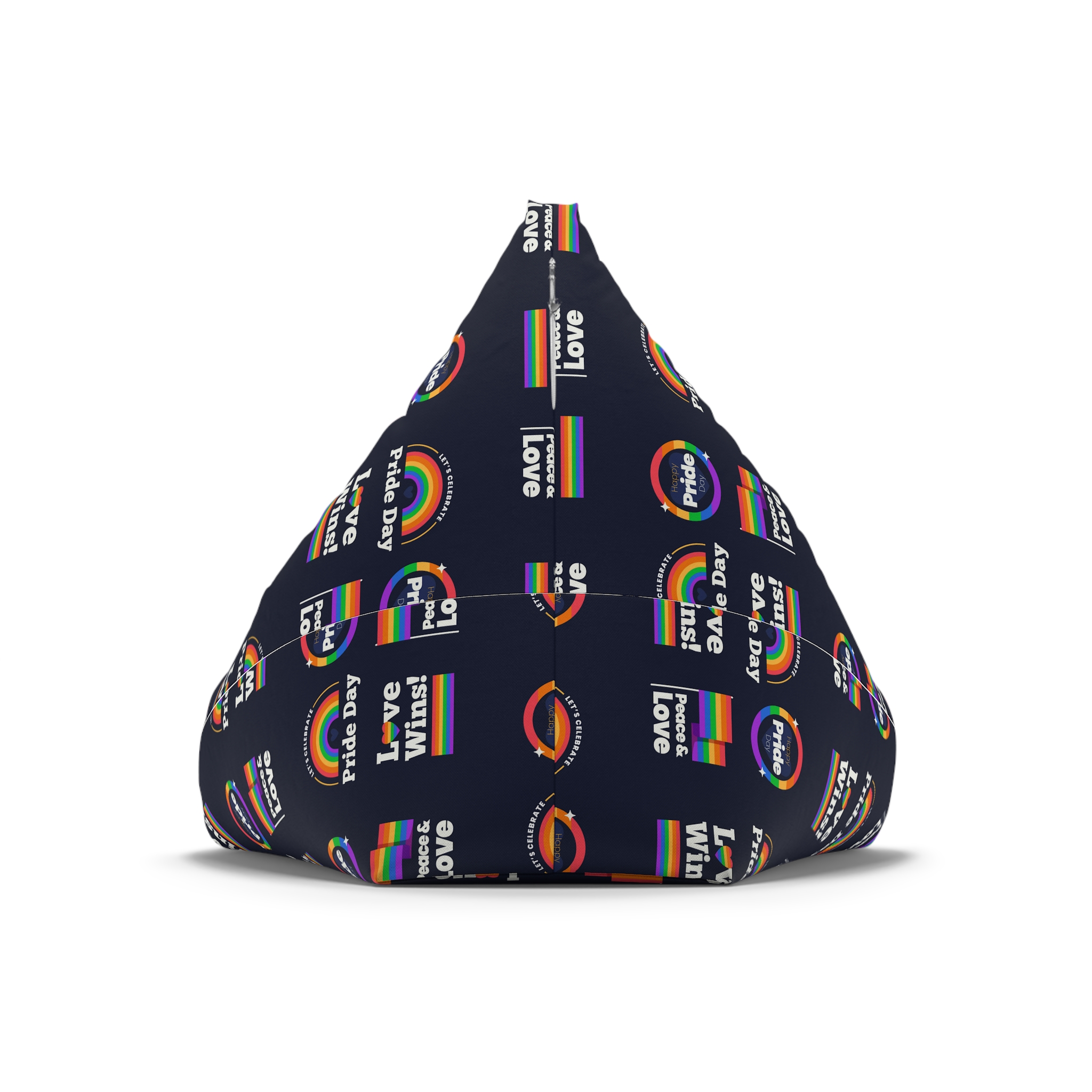 Flat Pride Day Badge Collection 2 Bean Bag Chair Cover - Image 6