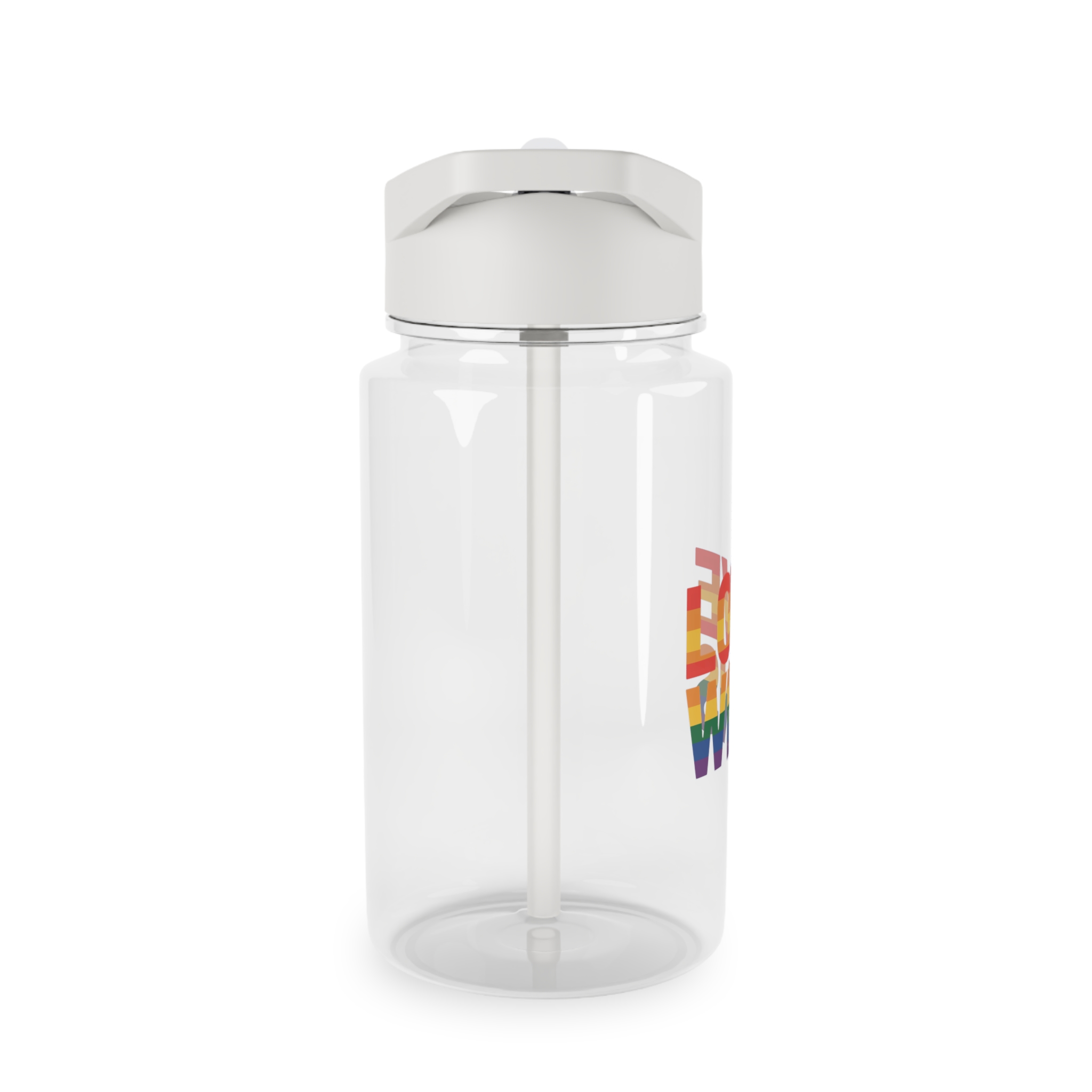Love Wins Rainbow Pride Message1 Tritan Water Bottle - Image 4