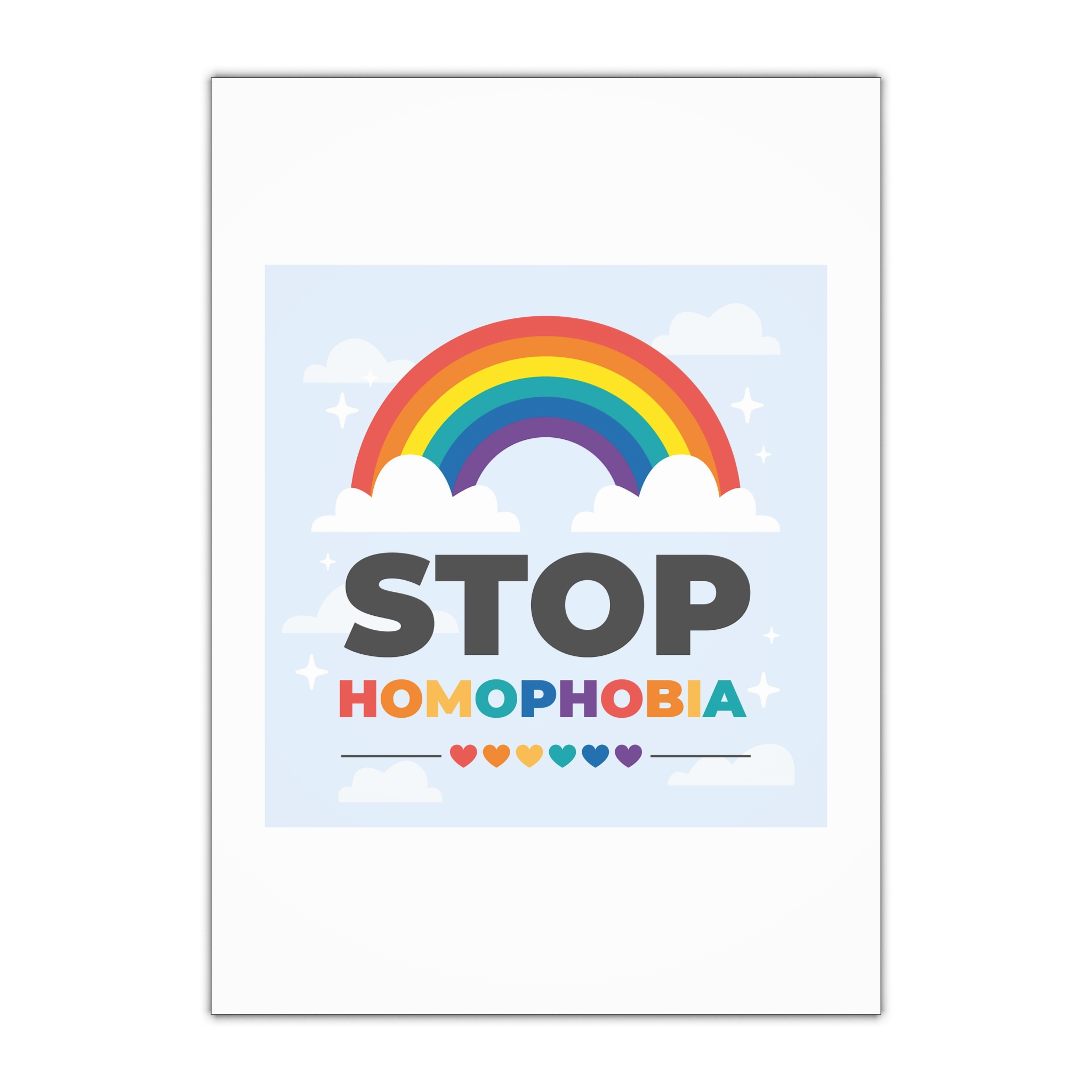 Hand Drawn Stop Homophobia Concept Illustration Gift Wrapping Paper Sheets 1pc