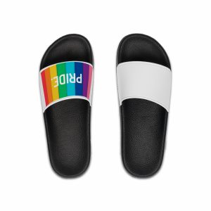 Rainbow Colored Background With Pride Concept Pride Month Mens Slide Sandals