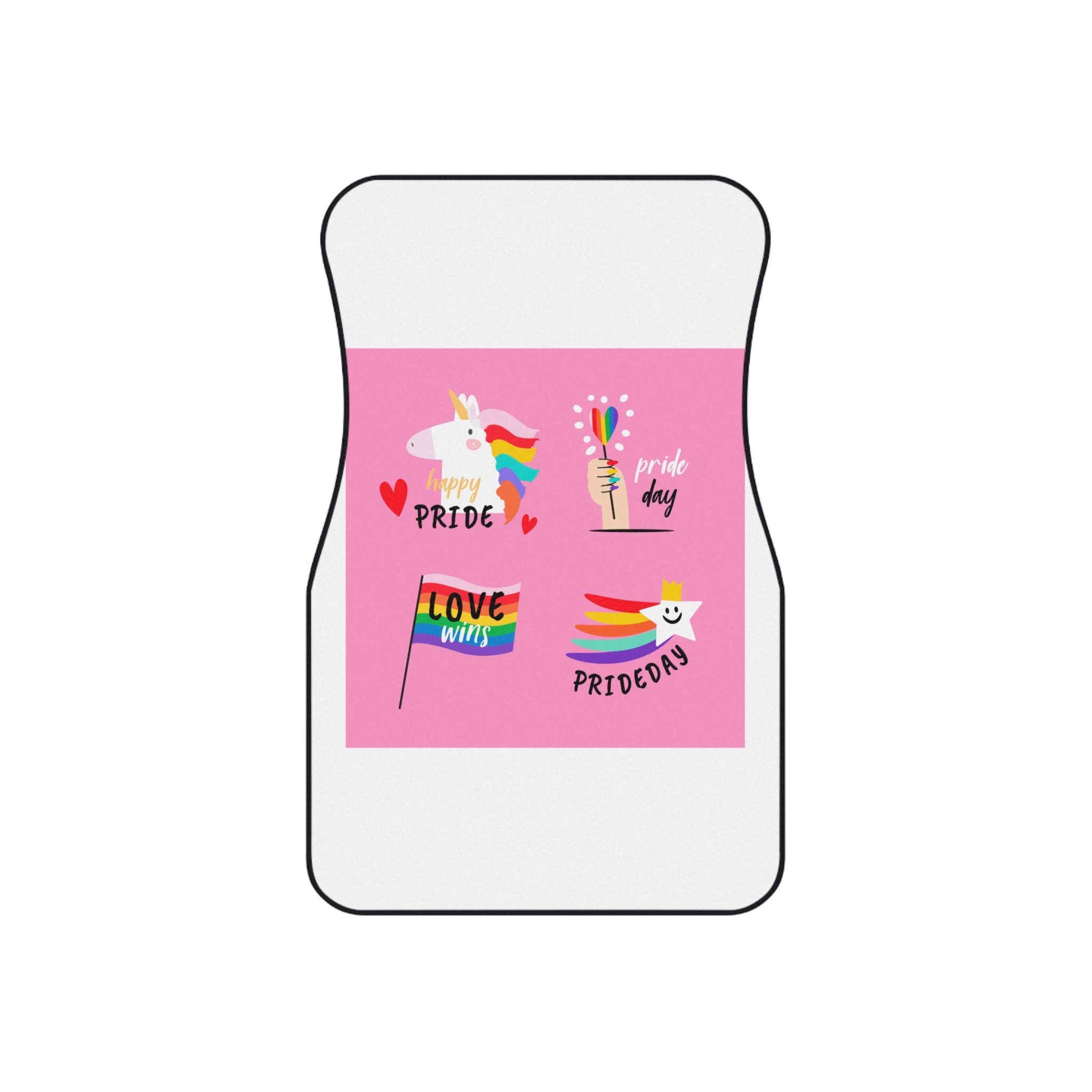 Pride Day Label Collection Theme Car Mats Set Of 4 - Image 2