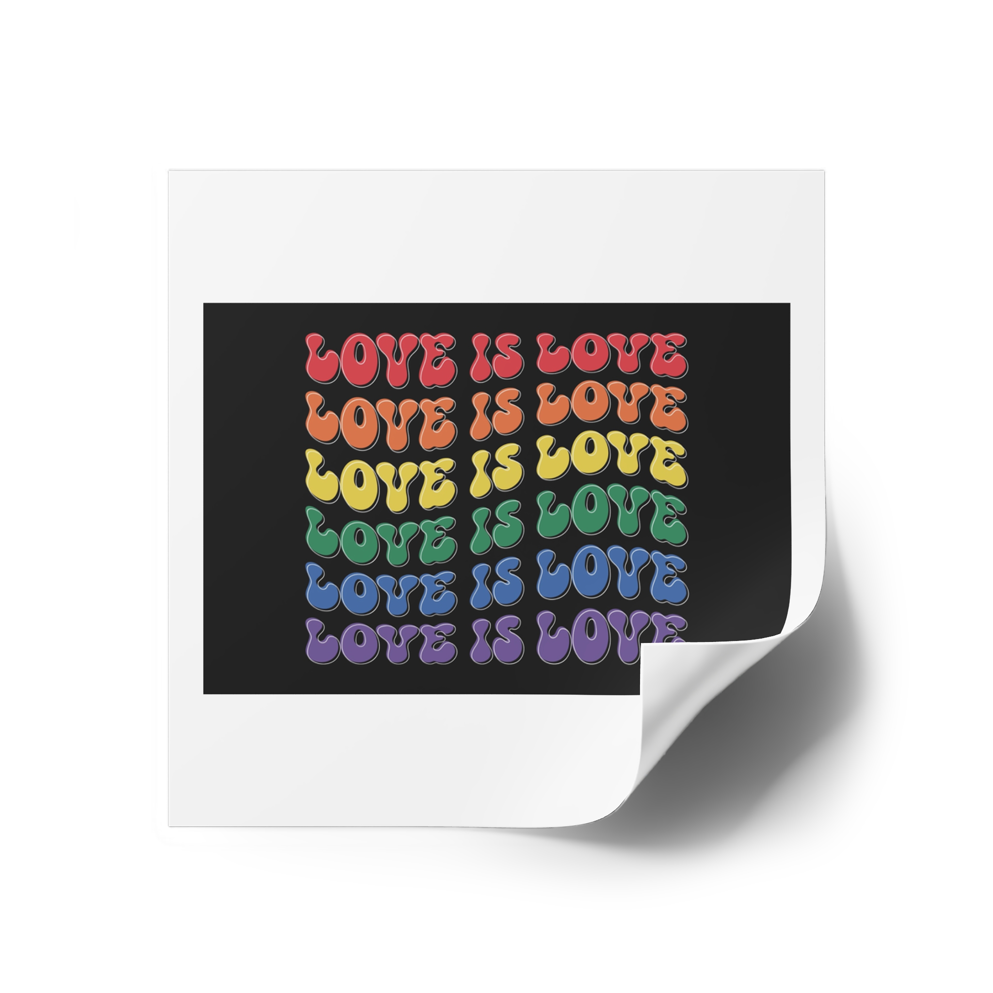 Pride Lgbtq Gay Typography Vector Tshirt Design(8) Laminate Stickers Square - Image 18