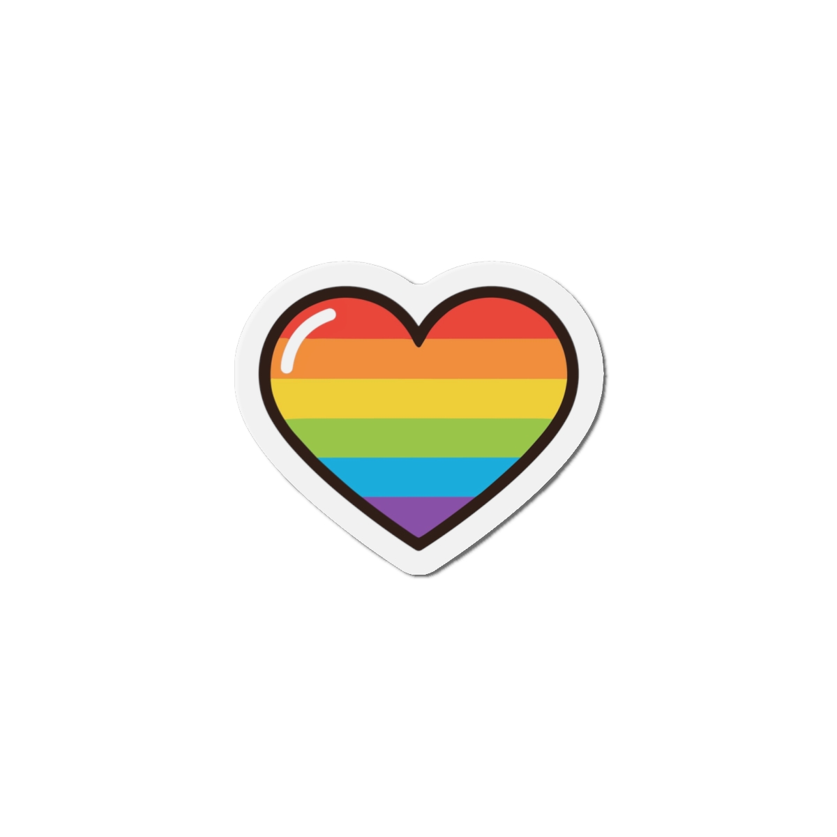 Lgbtq Pride Rainbow Heart Icon Die Cut Magnets - Image 7