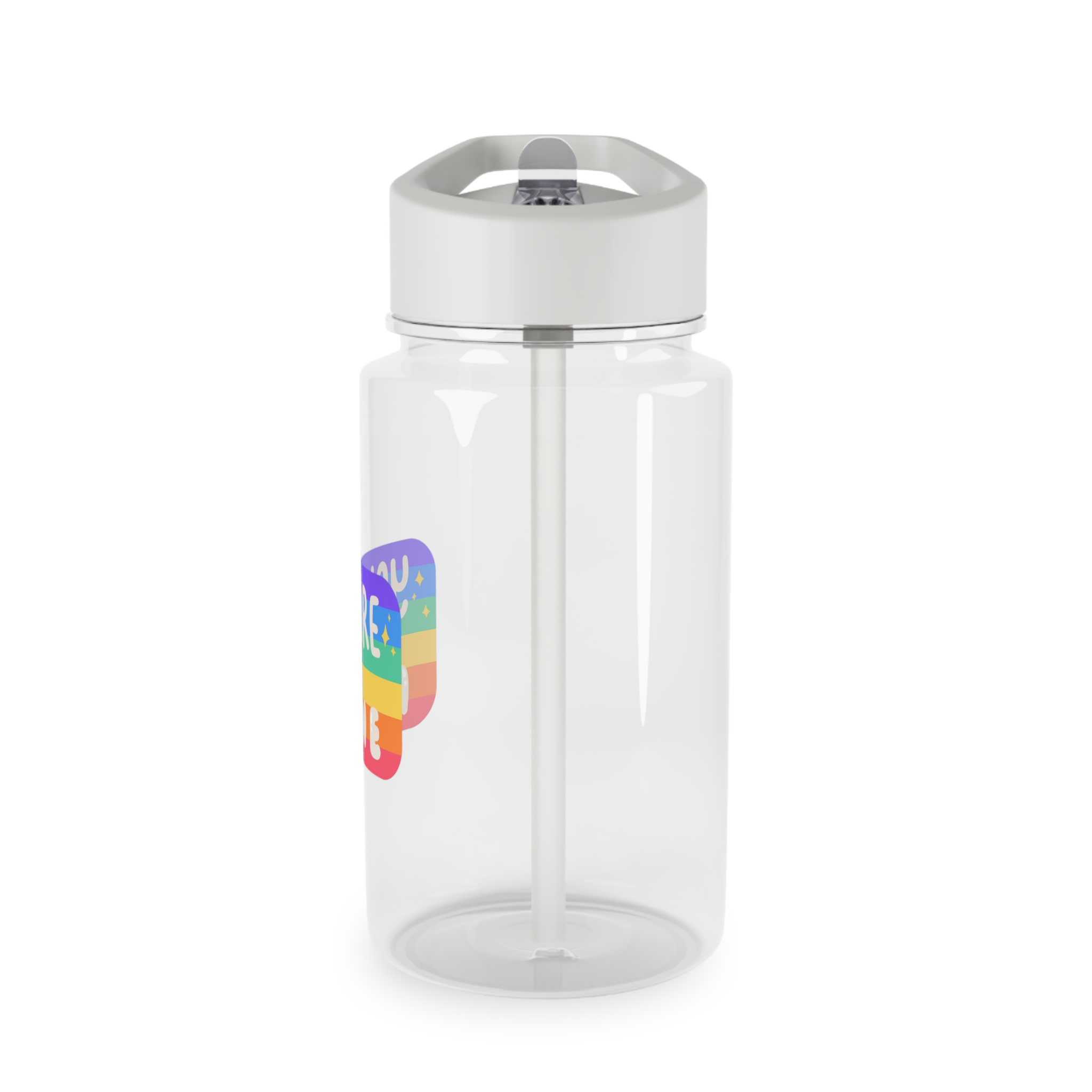 Lgbt Sticker Pack White Background Lgbtq Set Symbol Lgbt Pride Community Rainbow Elements Vector Hand Draw Illustration Hand Drawn Lettering(4) Tritan Water Bottle - Image 3