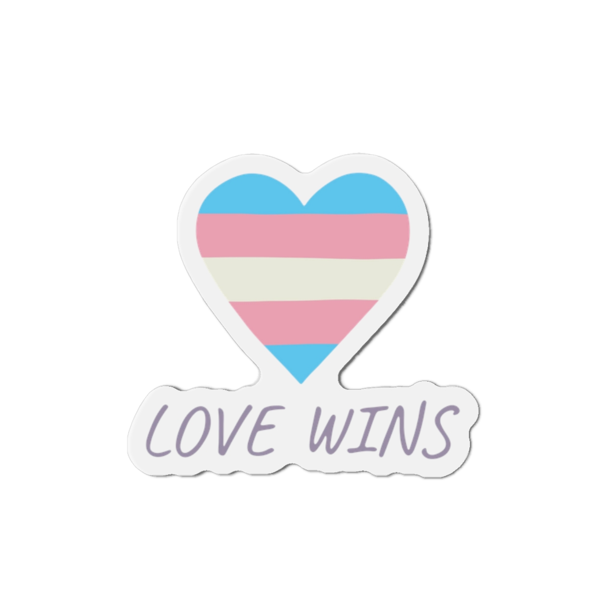 Colorful Heart Shape Transgender Pride Flag Happy Pride Day Lgbtqia Community Pride Month Vector Hand Drawn Doodle Posters Stickers Logo Cards Die Cut Magnets