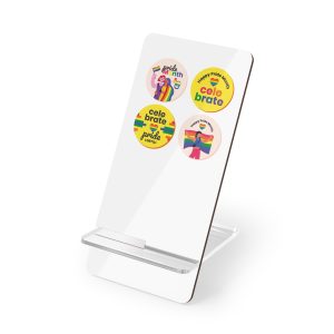 Flat Pride Month Labels Collection (1) Mobile Display Stand For Smartphones