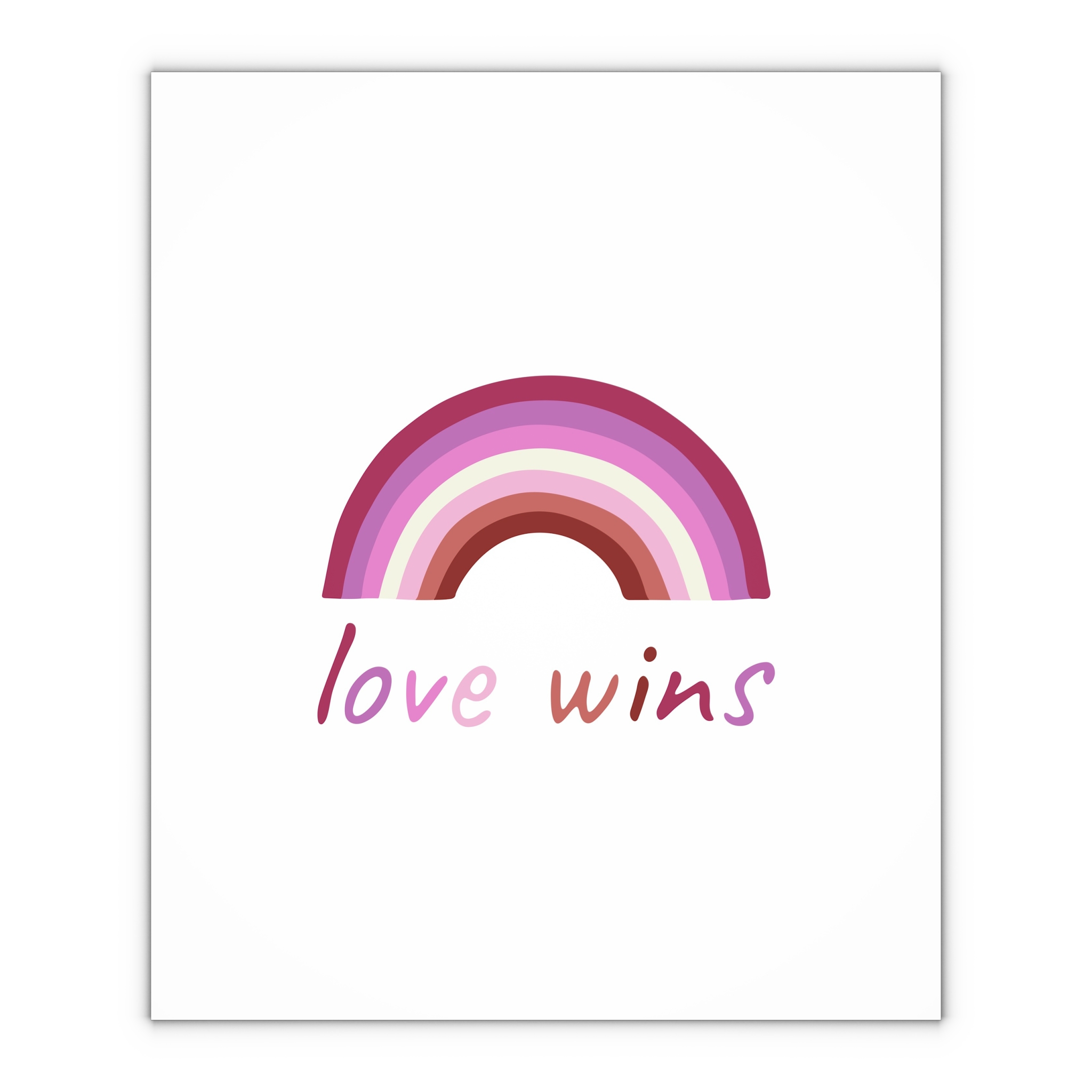 Colorful Rainbow Shape Lesbian Pride Flag Happy Pride Day Lgbtqia Community Pride Month Vector Hand Gift Wrapping Paper Sheets 1pc - Image 4
