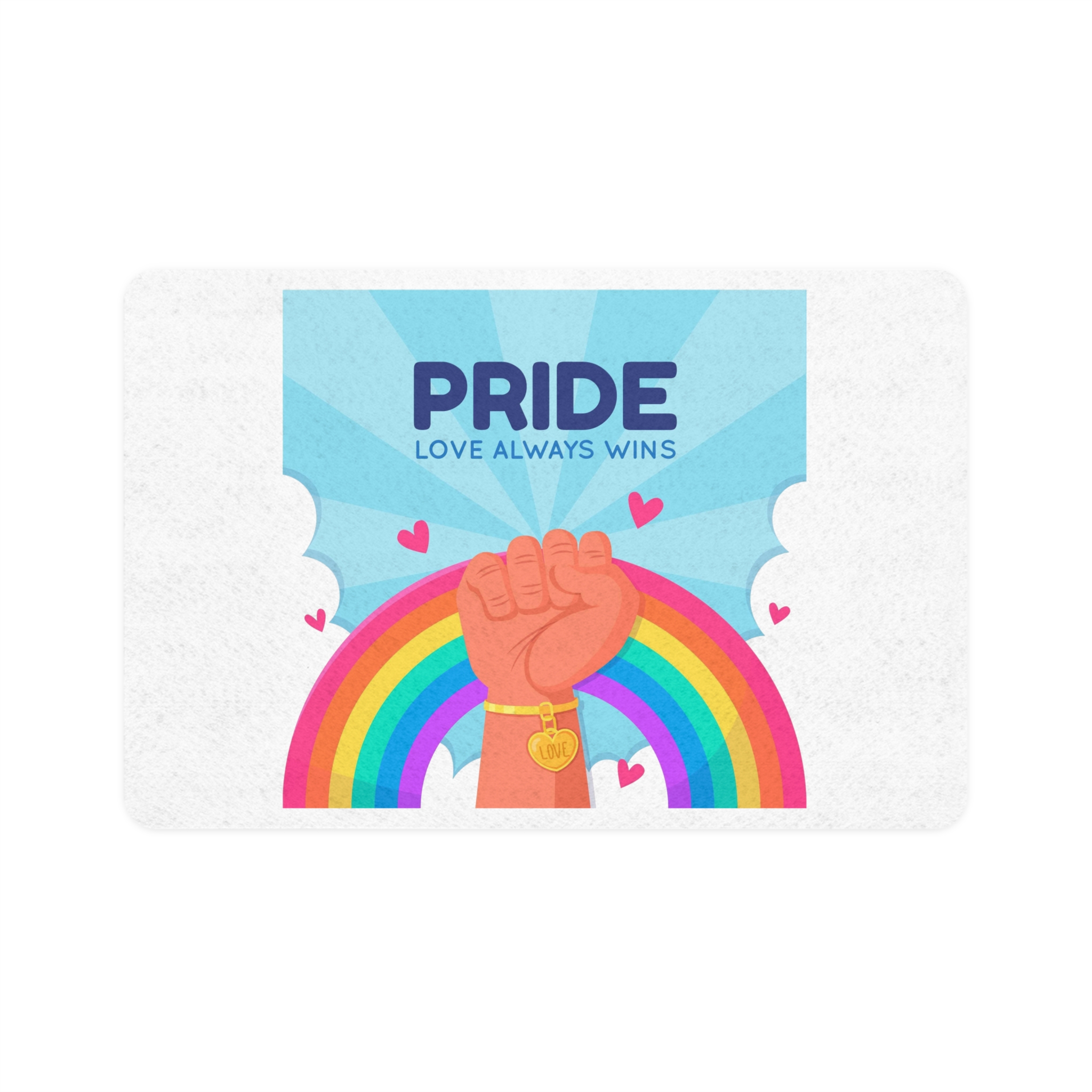 Pride Day Concept Pet Food Mat 12x18