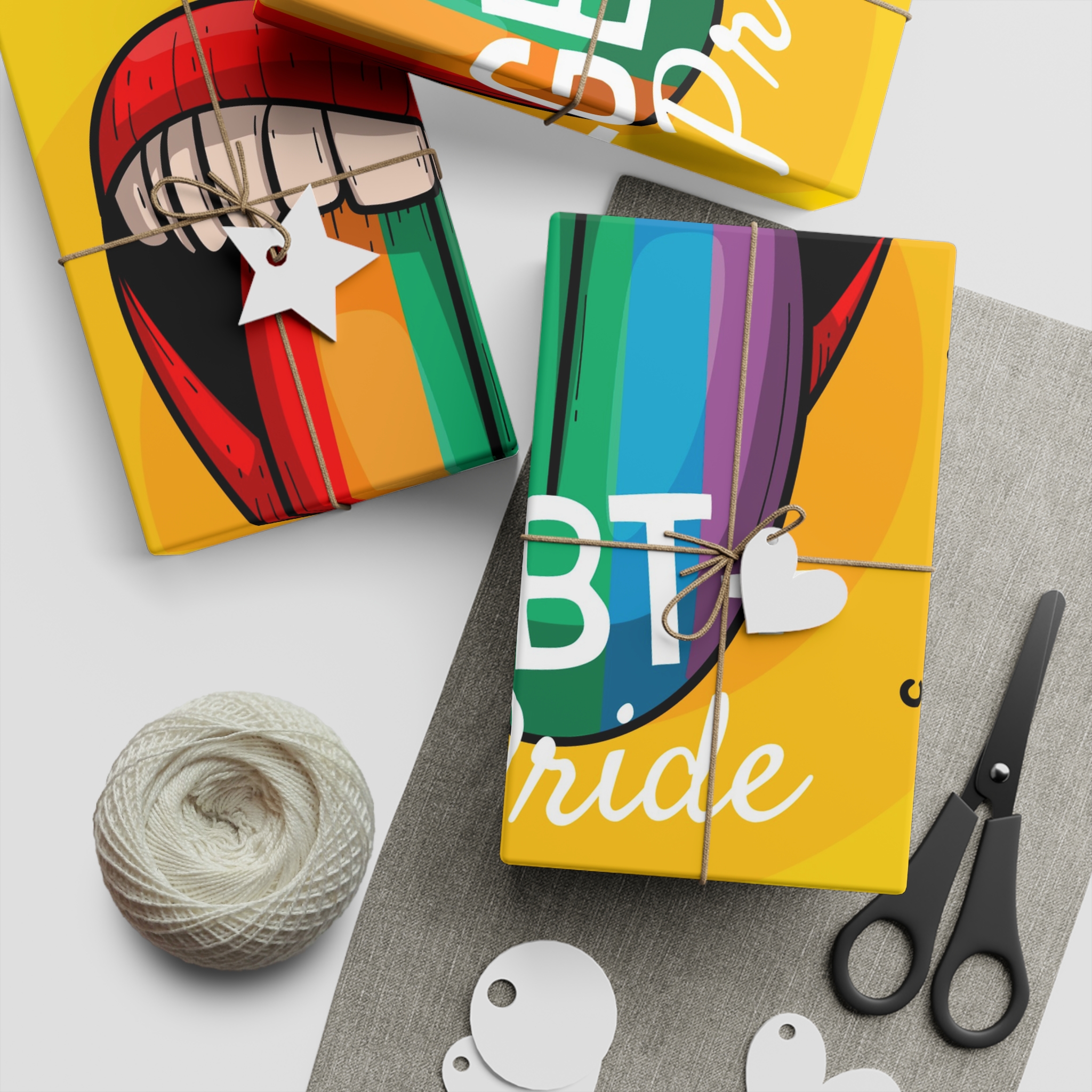 Hand Drawn Pride Month Lgbt Illustration Gift Wrapping Paper Sheets 1pc - Image 2