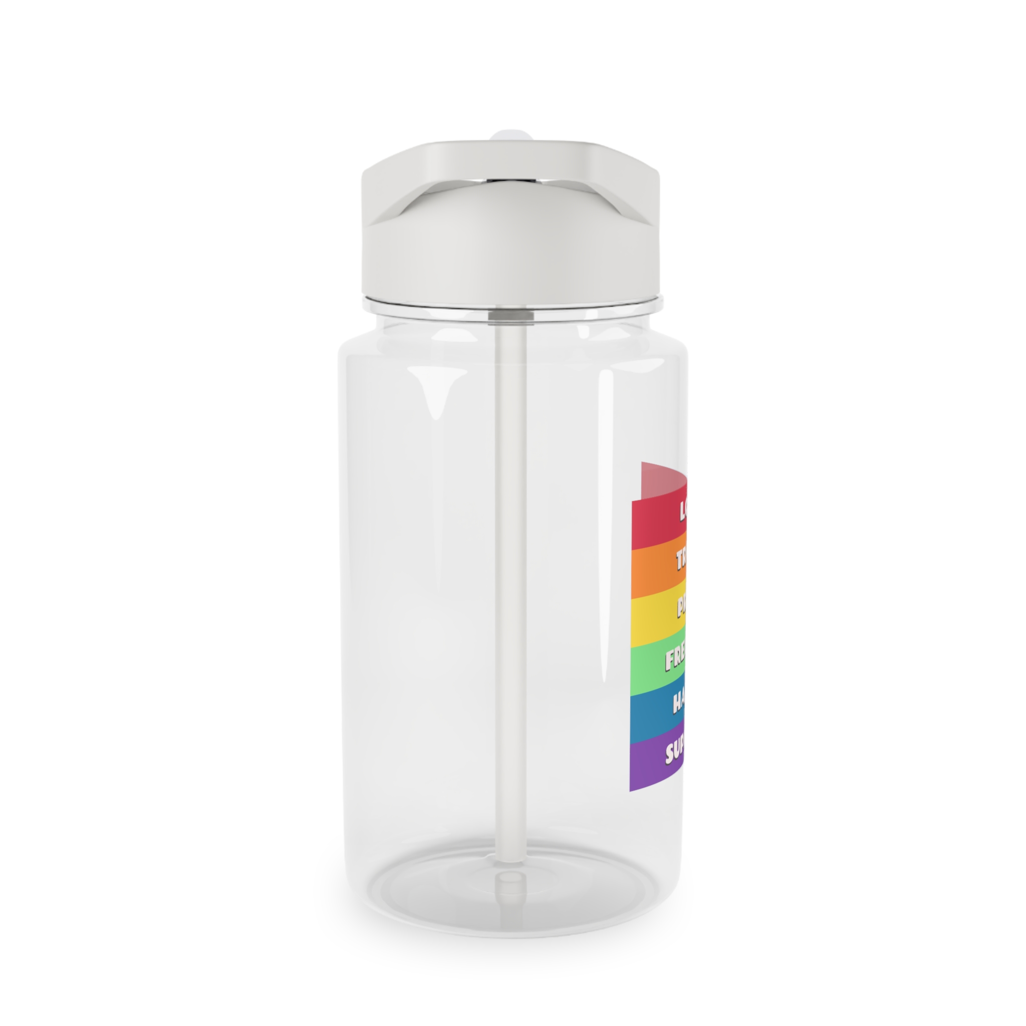 Rainbow Text Tritan Water Bottle - Image 4