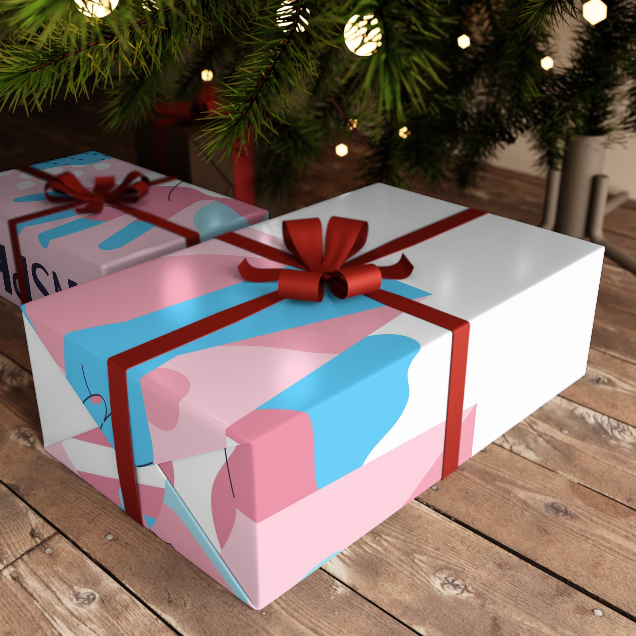 Hand Drawn Flat Design Stop Transphobia Concept Gift Wrapping Paper Sheets 1pc - Image 3