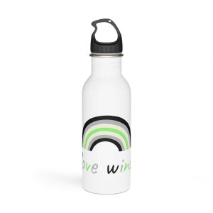 Colorful Rainbow Shape Agender Pride Flag Happy Pride Day Lgbtqia Community Pride Month Vector Hand Drawn Doodle Posters Stickers Logo Cards Stainless Steel Water Bottle