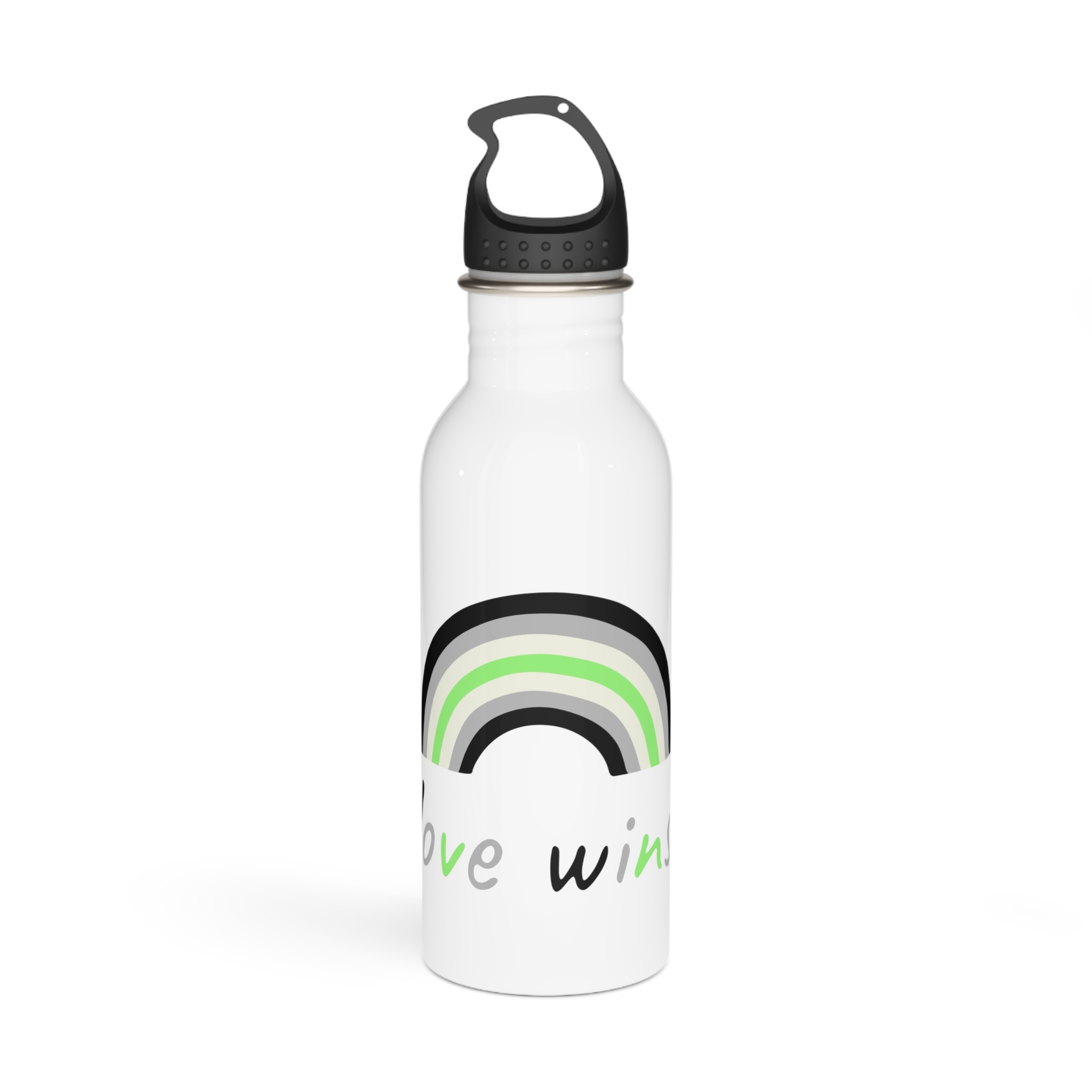 Colorful Rainbow Shape Agender Pride Flag Happy Pride Day Lgbtqia Community Pride Month Vector Hand Drawn Doodle Posters Stickers Logo Cards Stainless Steel Water Bottle