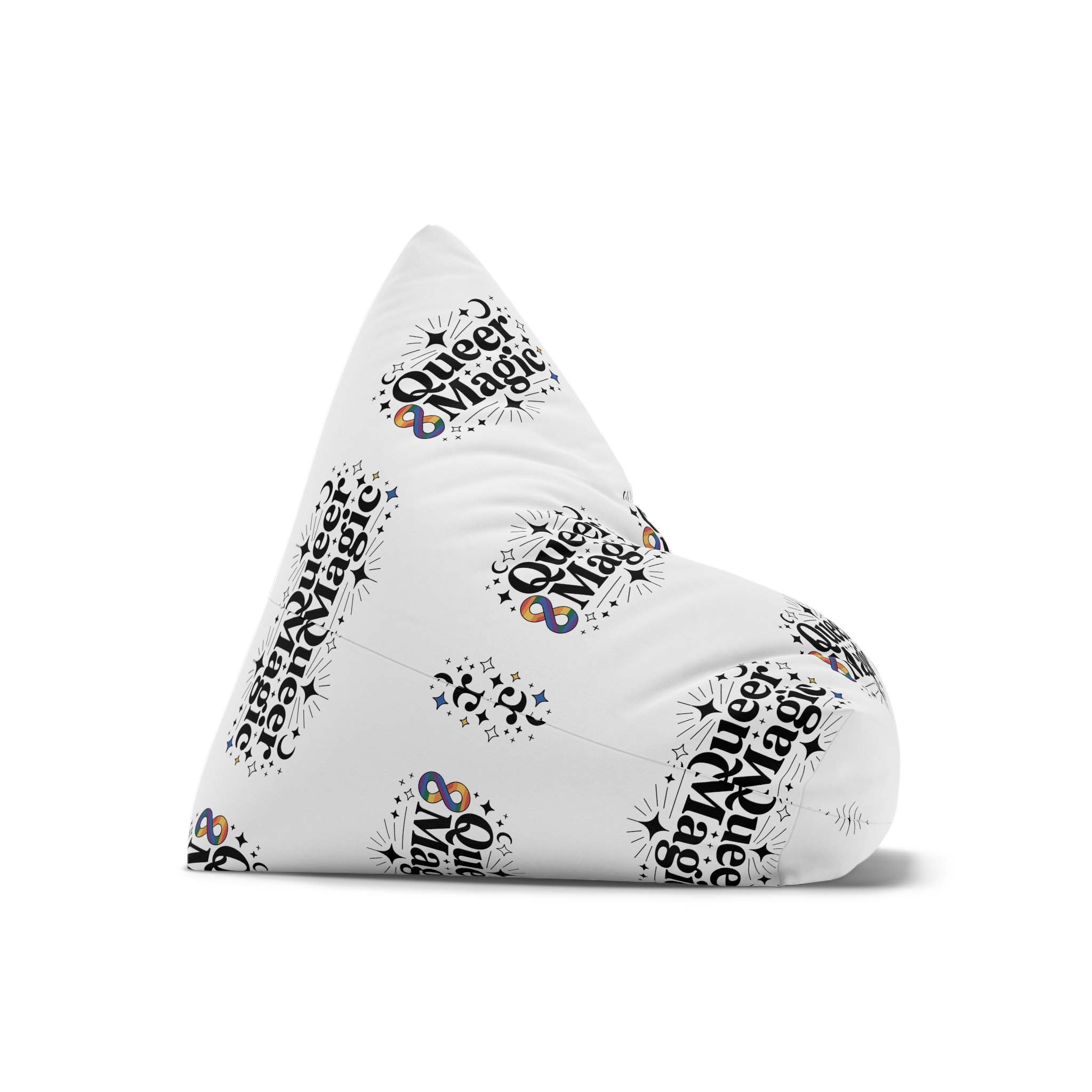 Queer Magic T Shirt Design Isolated White Background Bean Bag Chair Cover - Image 7