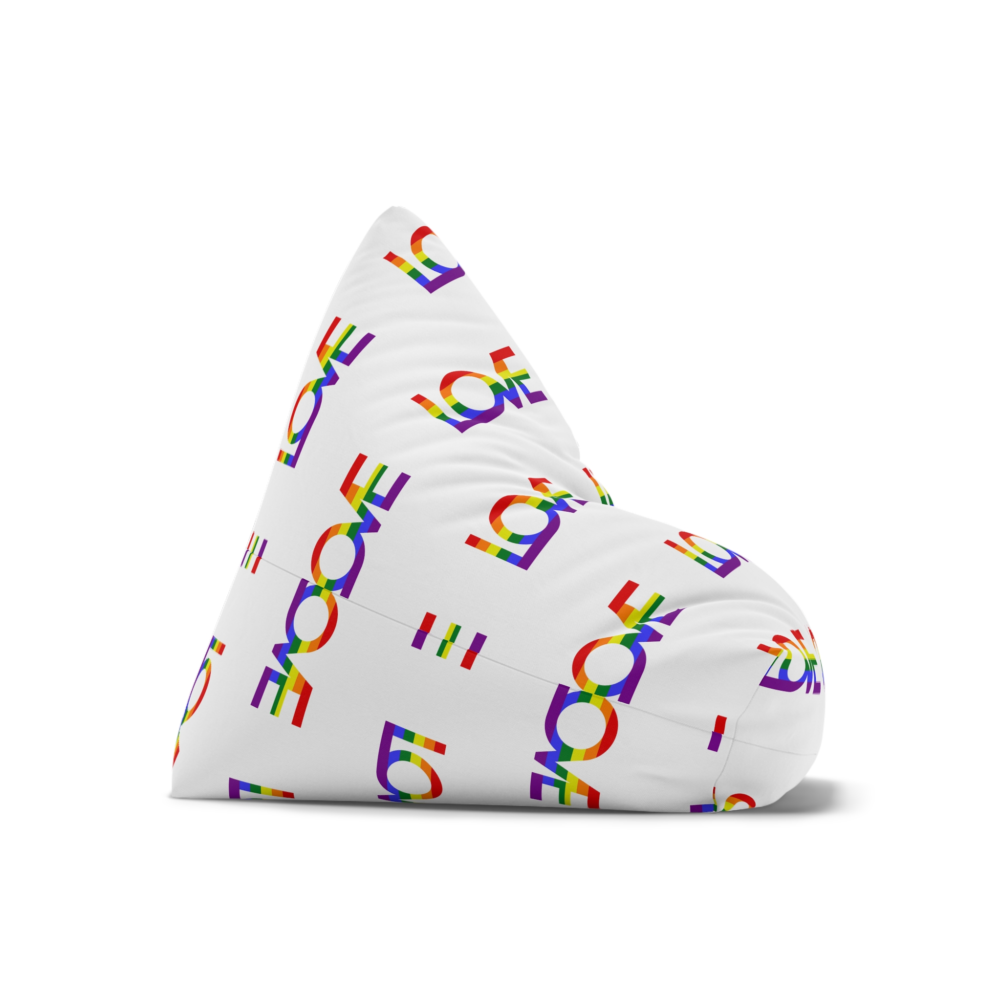 Inscription Love With Colors Lgbt Flag Vector Illustration Bean Bag Chair Cover - Image 7