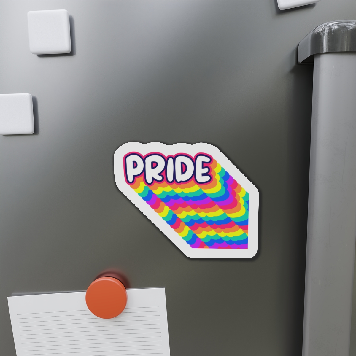 Pride Text Lettering Pride Month Celebration Poster Die Cut Magnets - Image 14