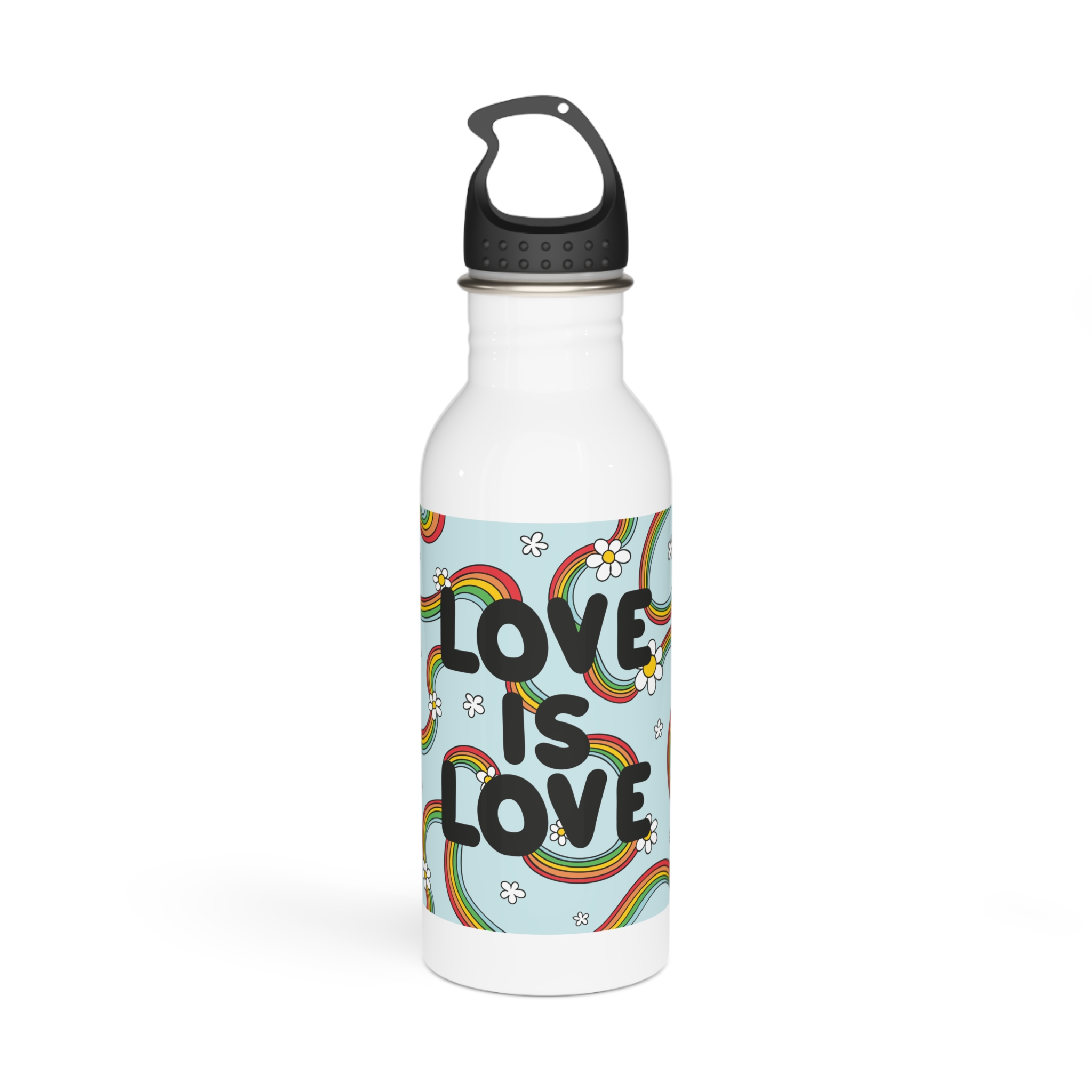 Pride Day Lettering Concept Stainless Steel Water Bottle