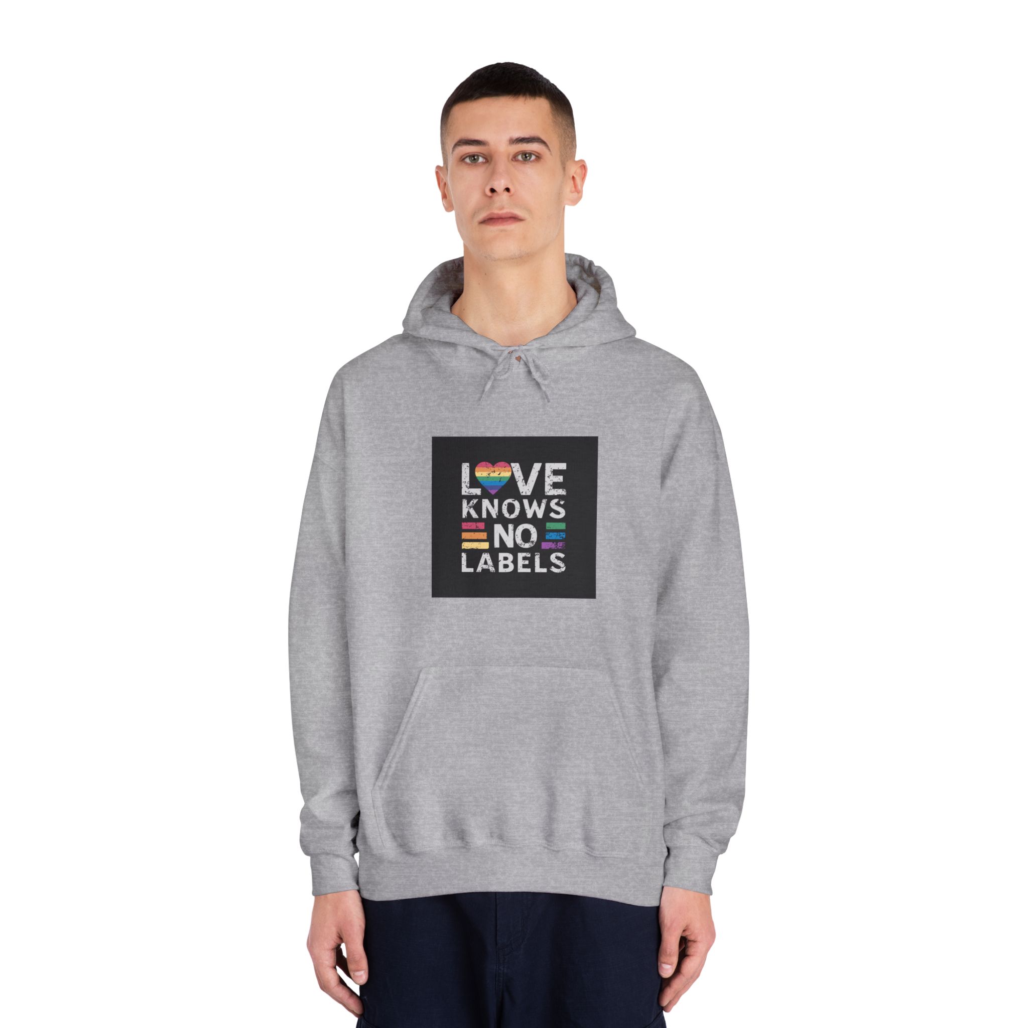 Love Knows No Labels Happy Pride Month Unisex Dryblend Hooded Sweatshirt - Image 15