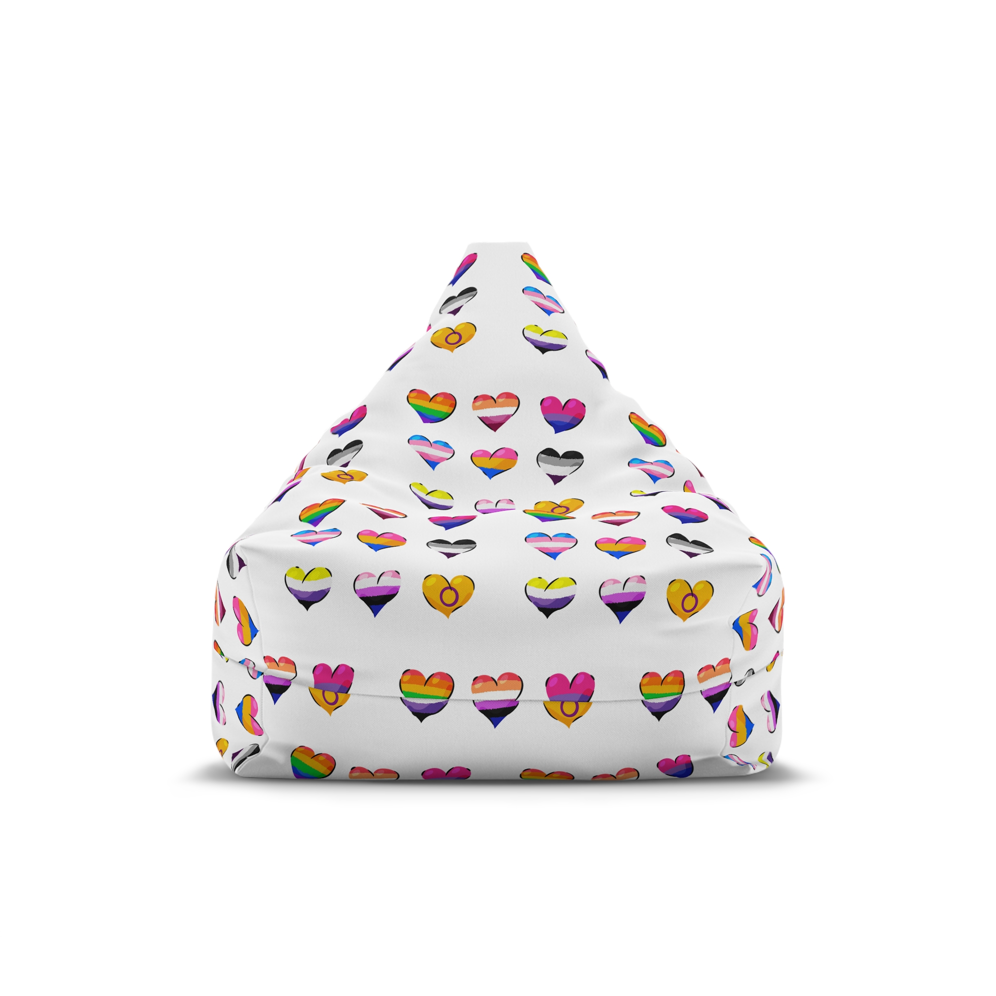Flat Lgbt Pride Month Flags Collection Bean Bag Chair Cover
