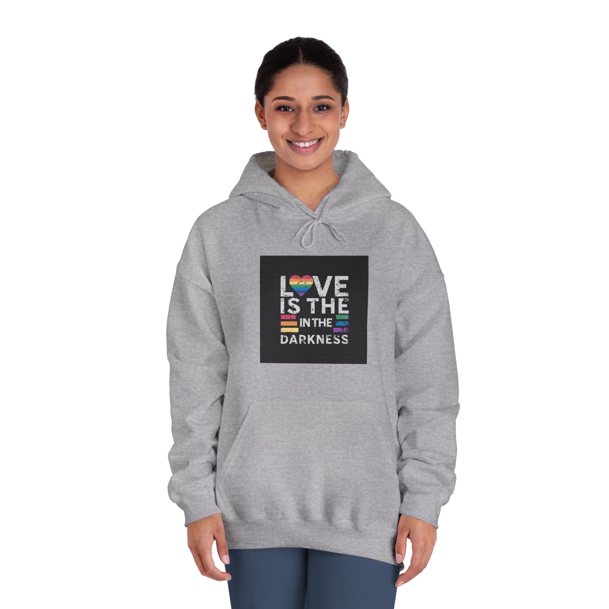 Love Is the In the Darkness Unisex Dryblend Hooded Sweatshirt - Image 16