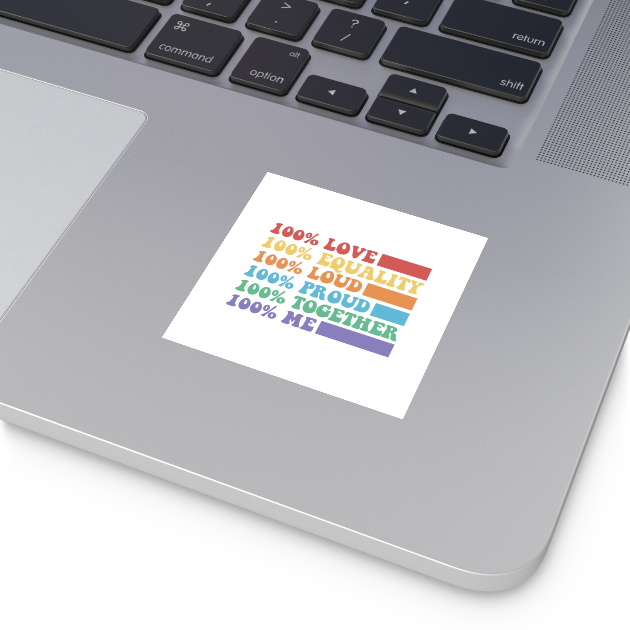 Pride Lgbt Gay Typography T Shirt Design Laminate Stickers Square - Image 3