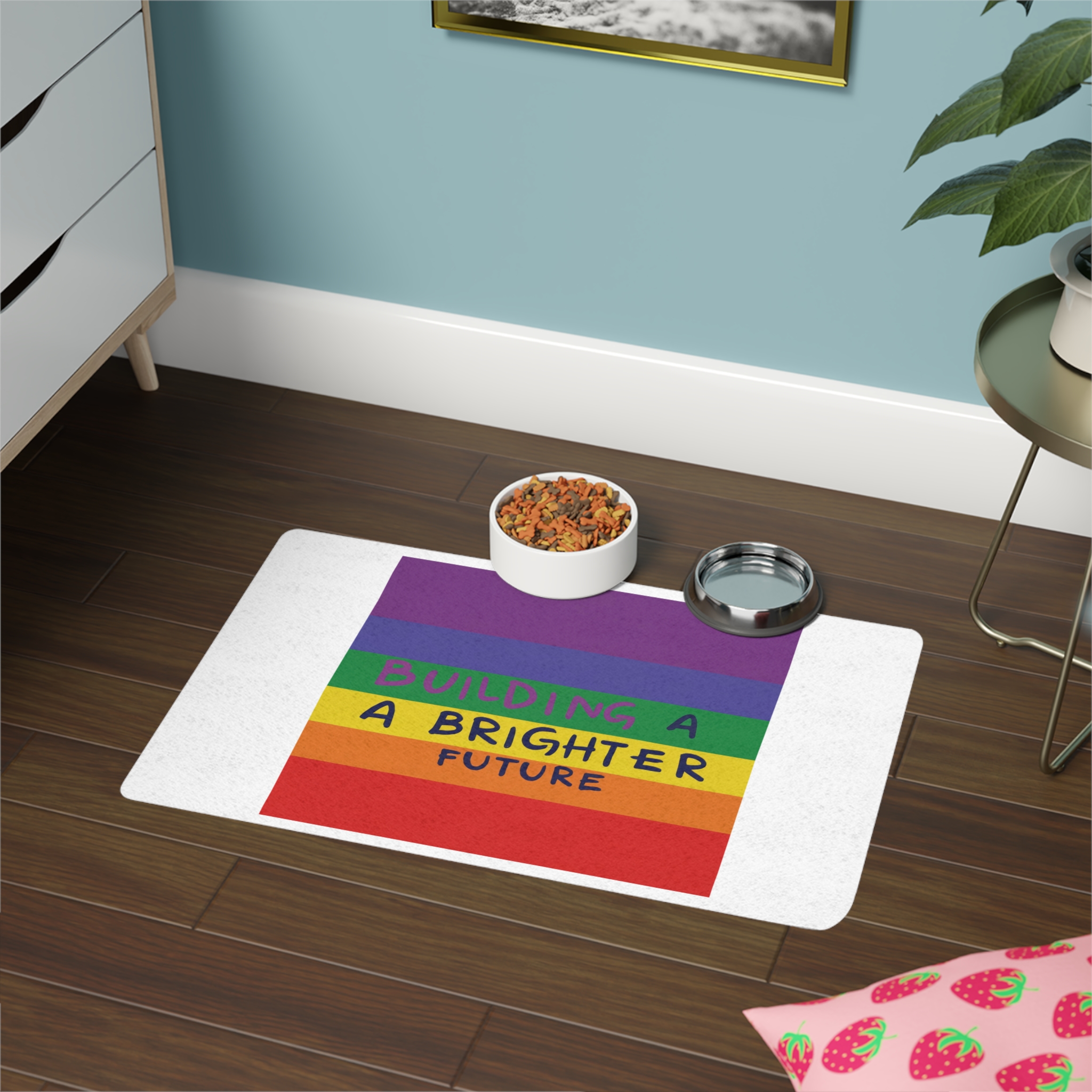Rainbow Lgbt Flag Vector Illustration Pride Month Rainbow Lgbt Flag Vector Illustration Pri Pet Food Mat 12x18 - Image 4