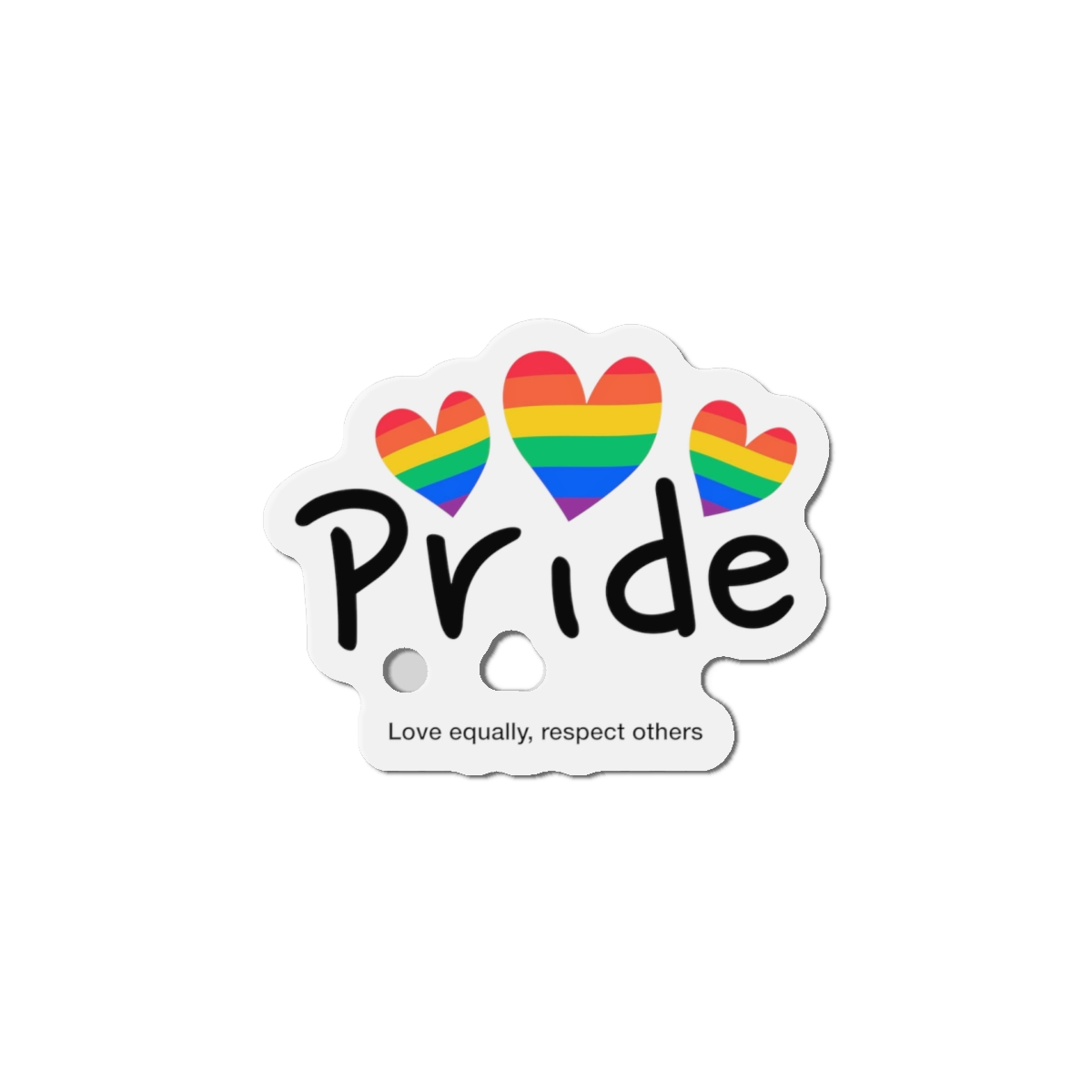 Love Letter Pride Rainbow Lettering Text Writing Pattern Freedom Love Heart Homo Colors Flag Parade(2) Die Cut Magnets - Image 10