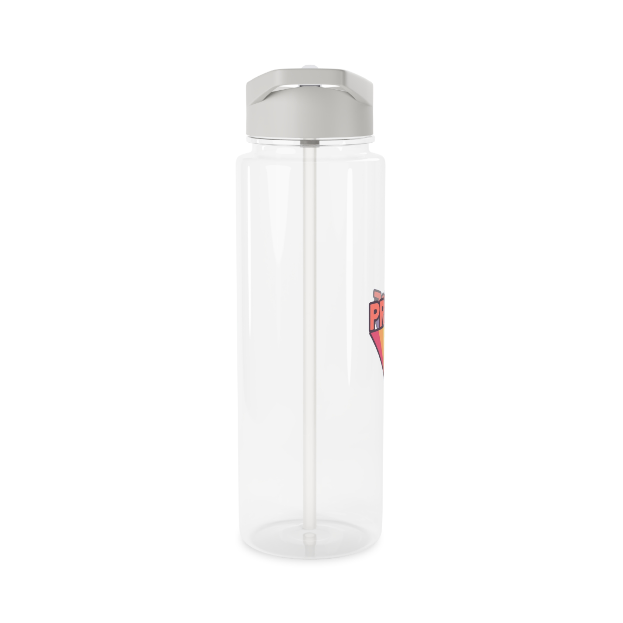 Pride Text With Rainbow Flag Badge Lgbt Symbol Gay Lesbian Bisexual Trans Queer Love Symbol Tritan Water Bottle - Image 8