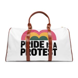 Price Isa Protest T Shirt Design Isolated White Background Waterproof Travel Bag