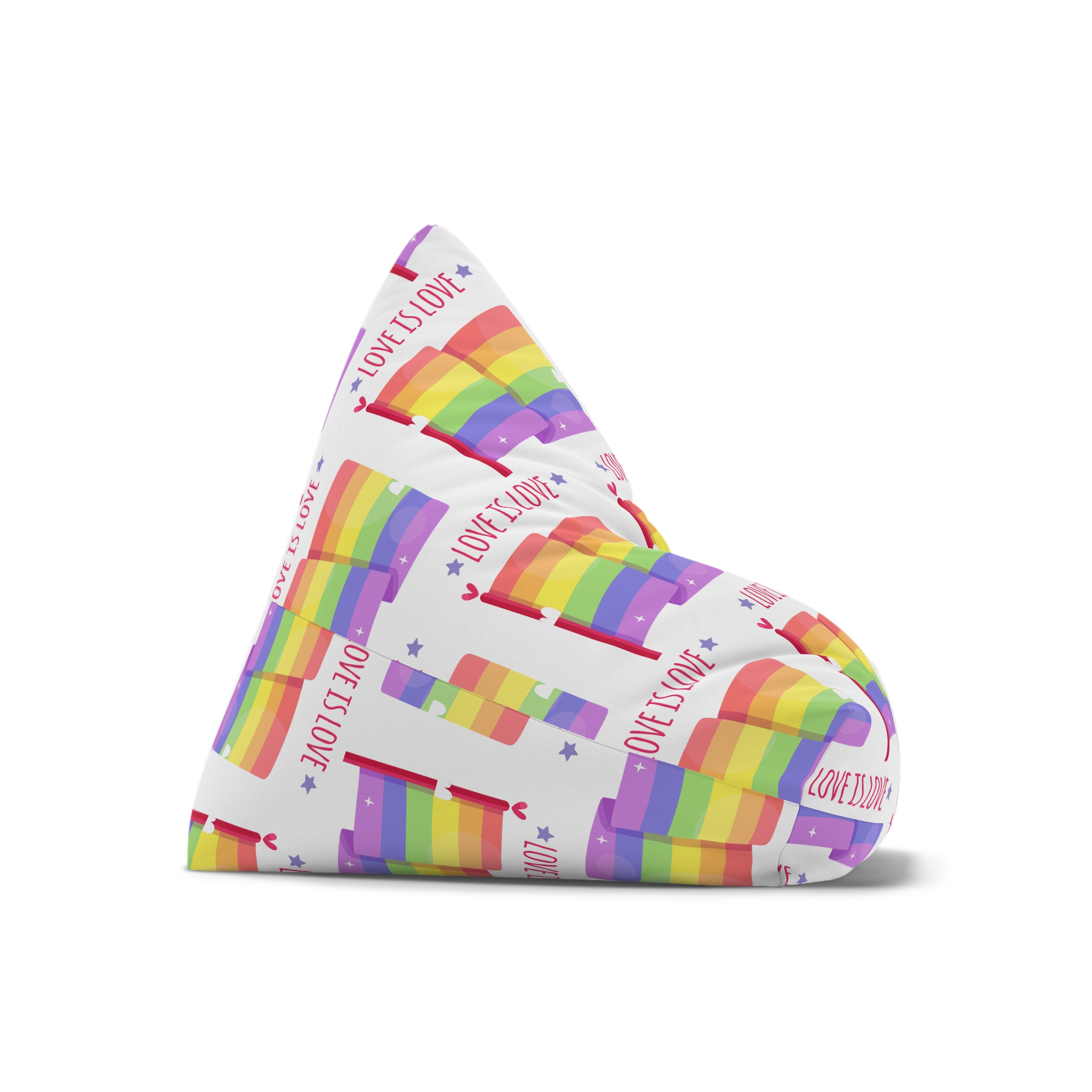 Pride Day Flag With Love Bean Bag Chair Cover - Image 7