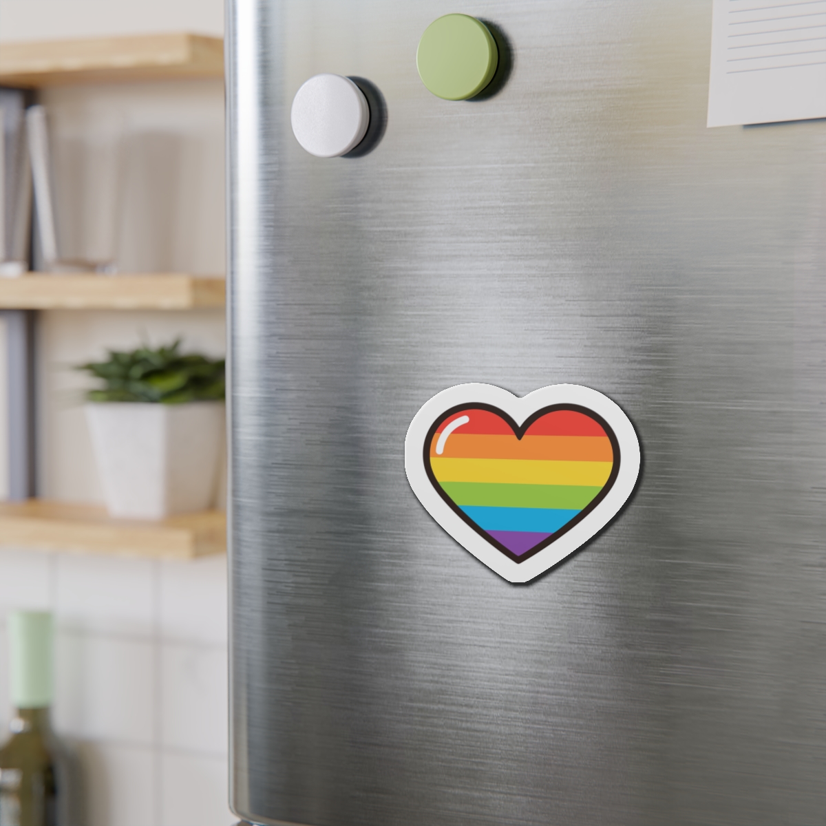 Lgbtq Pride Rainbow Heart Icon Die Cut Magnets - Image 12