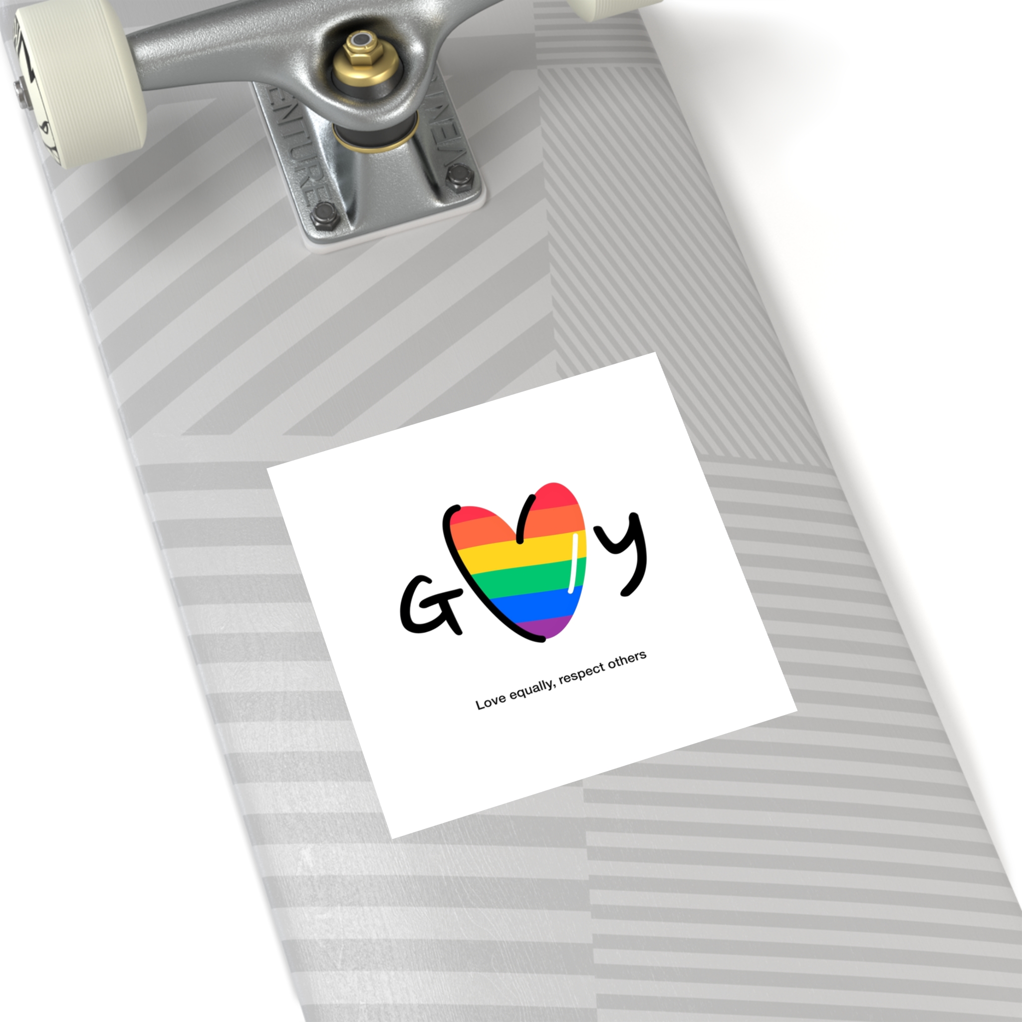 Love Letter Pride Rainbow Lettering Text Writing Pattern Freedom Love Heart Homo Colors Flag Parade Laminate Stickers Square - Image 36