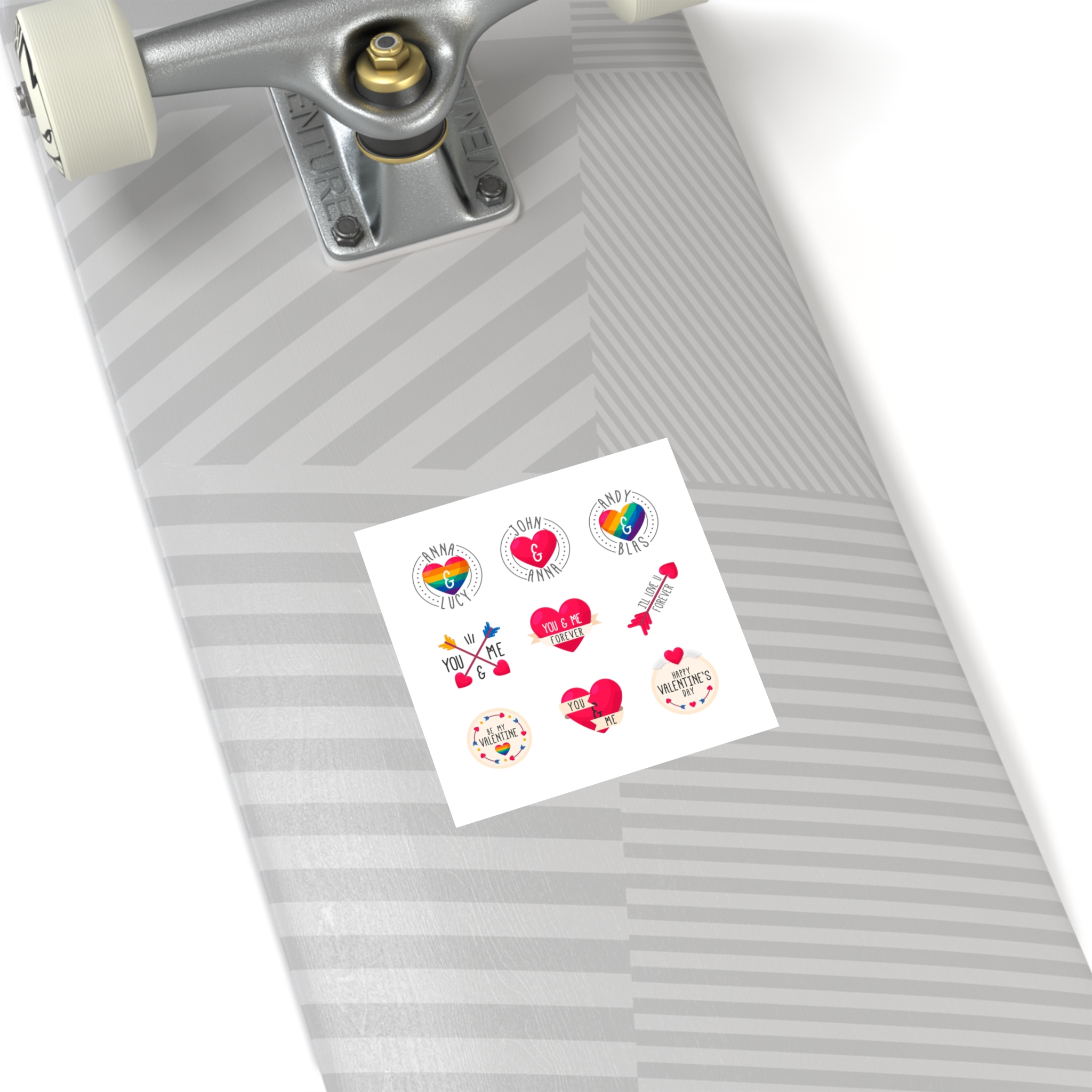 Lgbt Valentine S Day Label Collection Laminate Stickers Square - Image 20