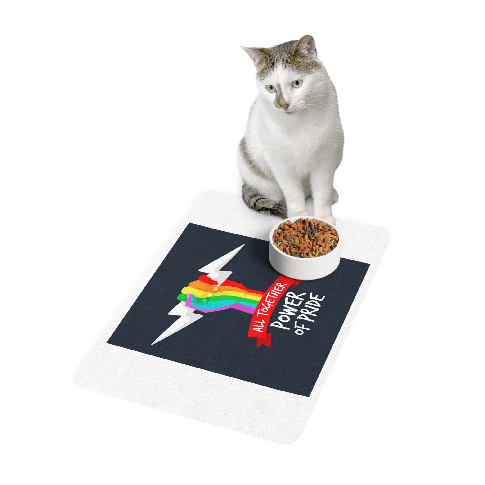 Pride Day Event Theme Pet Food Mat 12x18 - Image 3