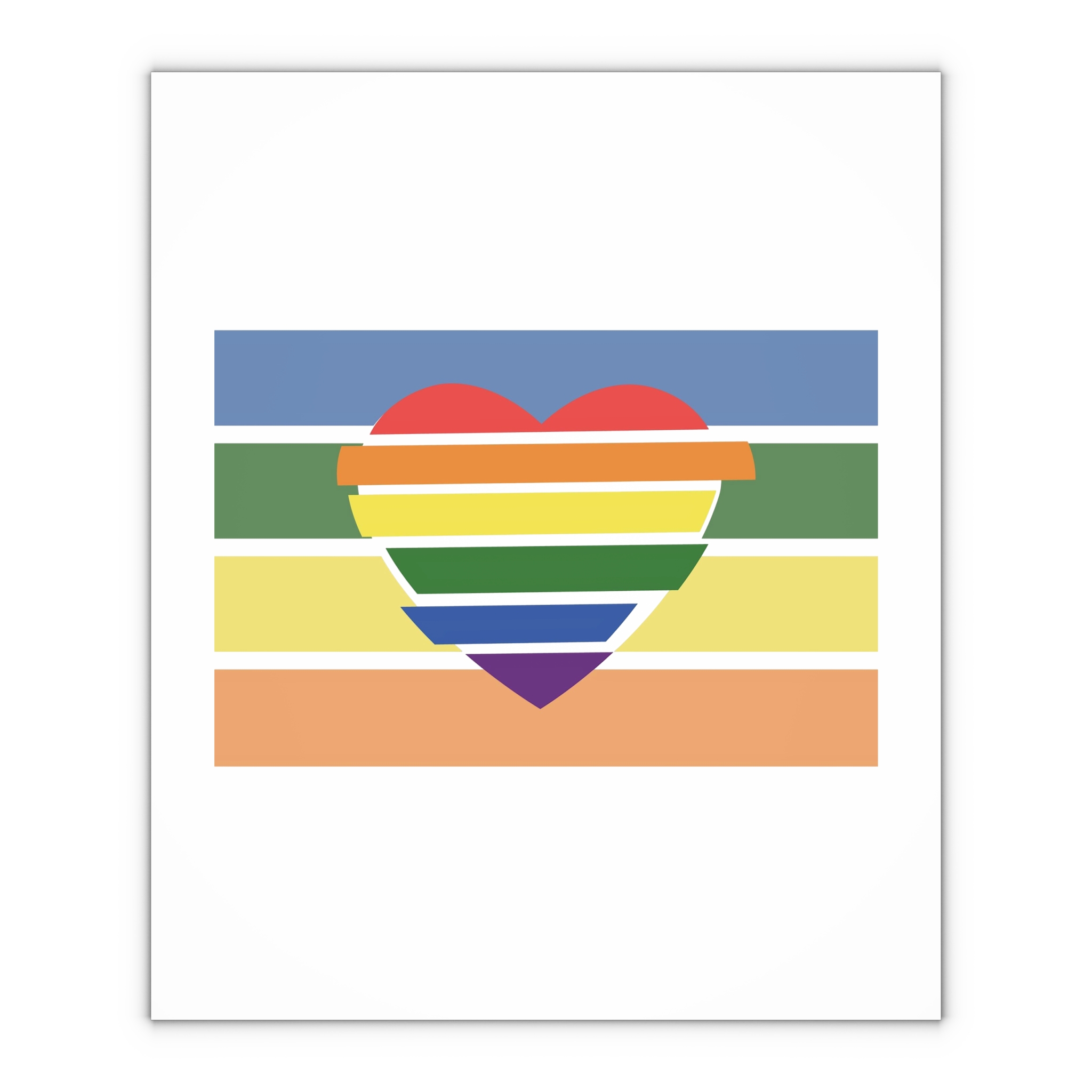 Banner With Rainbow Colors Heart Shape Lgbti Card Pride Flag Vector Illustration Gift Wrapping Paper Sheets 1pc - Image 4