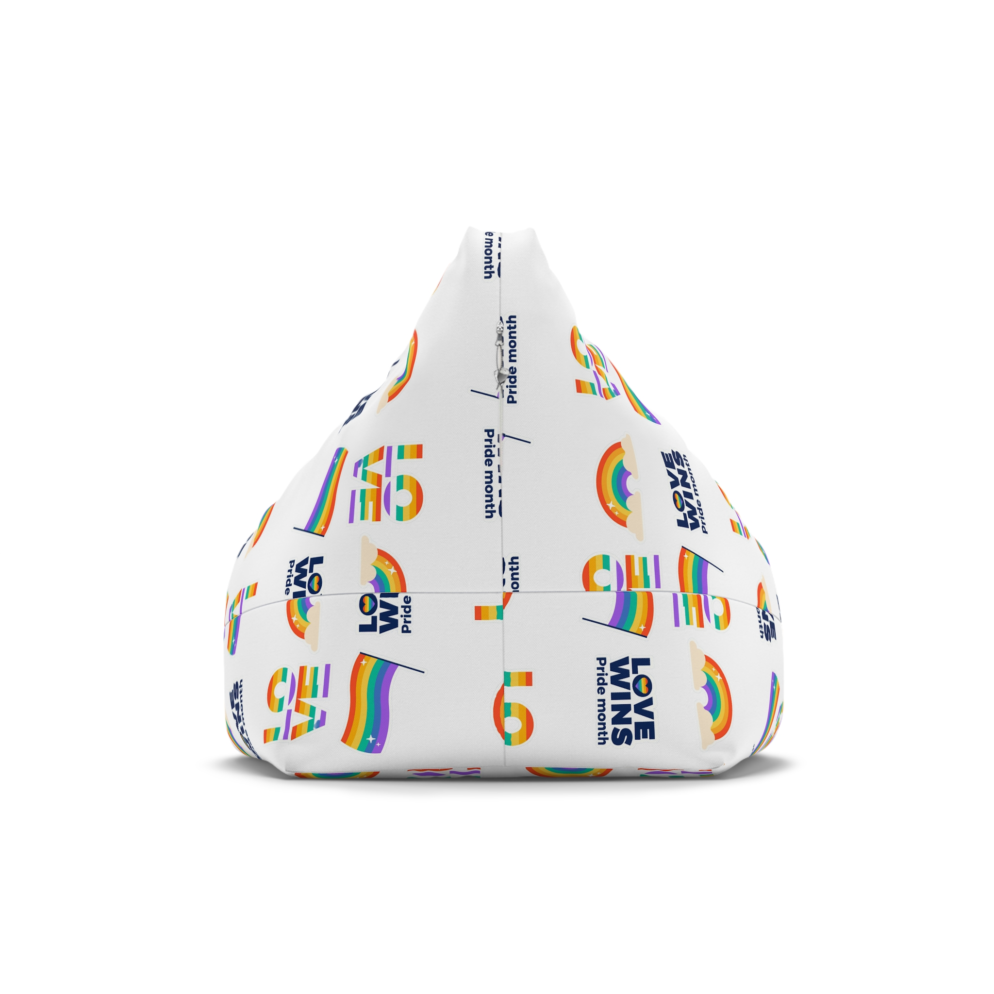 Flat Pride Month Labels Collection Bean Bag Chair Cover - Image 2