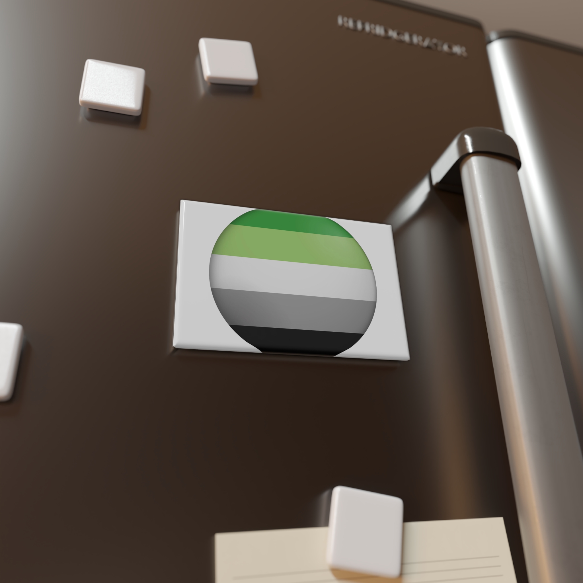 Flag Aromantic Lgbtq Glossy Circular Flag Button Appearance 3d Icon Design With Depth Button Magnet Rectangle 1 And 10 Pcs - Image 4