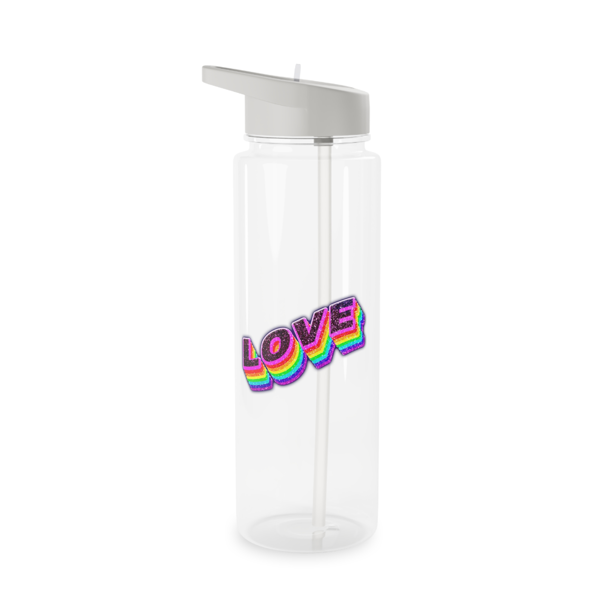 Love Png Word Rainbow Typography Tritan Water Bottle - Image 5