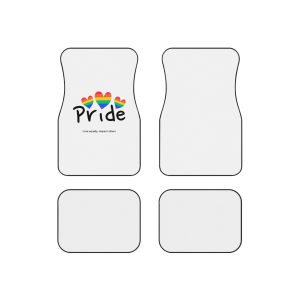Love Letter Pride Rainbow Lettering Text Writing Pattern Freedom Love Heart Homo Colors Flag Parade(2) Car Mats Set Of 4