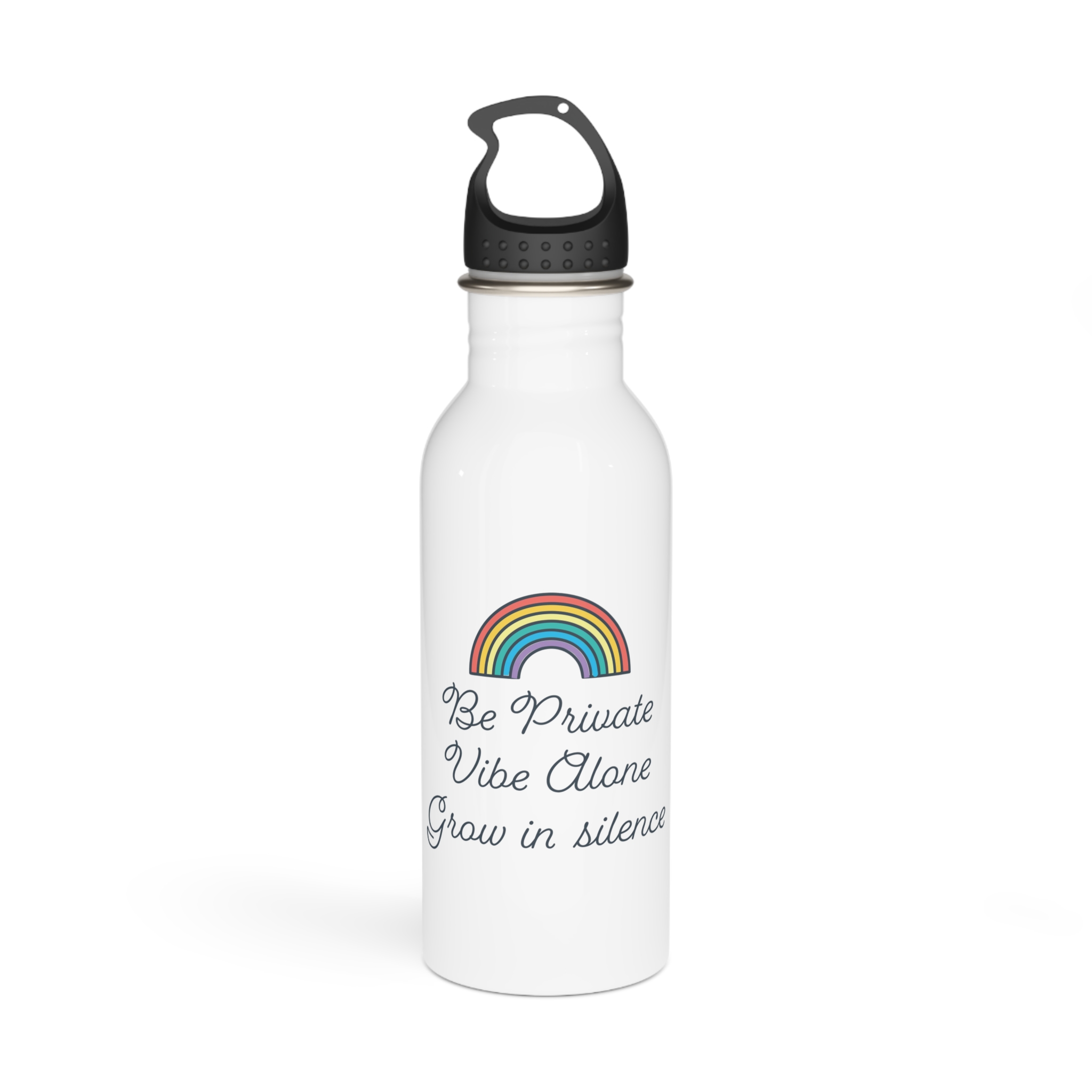 Good Thoughts Quotes Print Stainless Steel Water Bottle