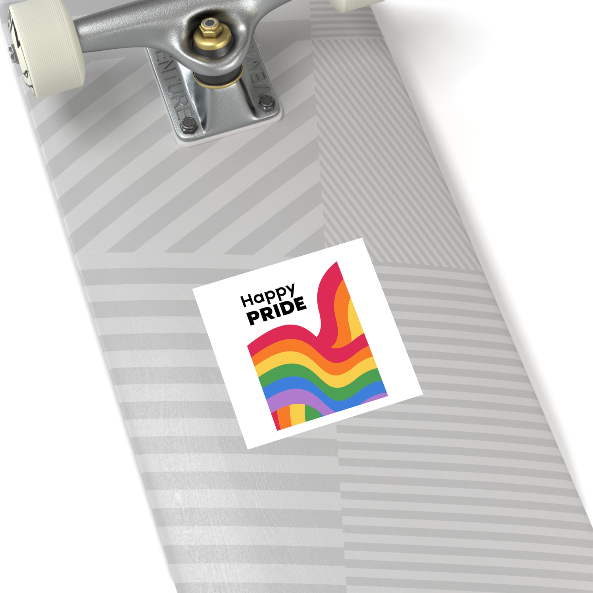 Happy Pride Month Rainbow Background Template Design Laminate Stickers Square - Image 20
